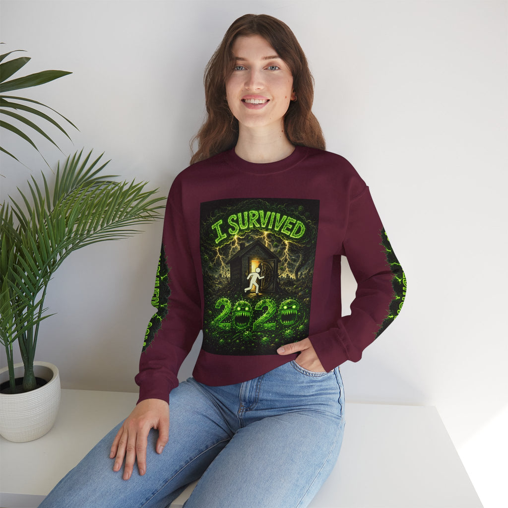 I Survived 2020 — PANDEMIC S1:E2: "The Coming of COVID" Unisex Heavy Blend™ Crewneck Sweatshirt