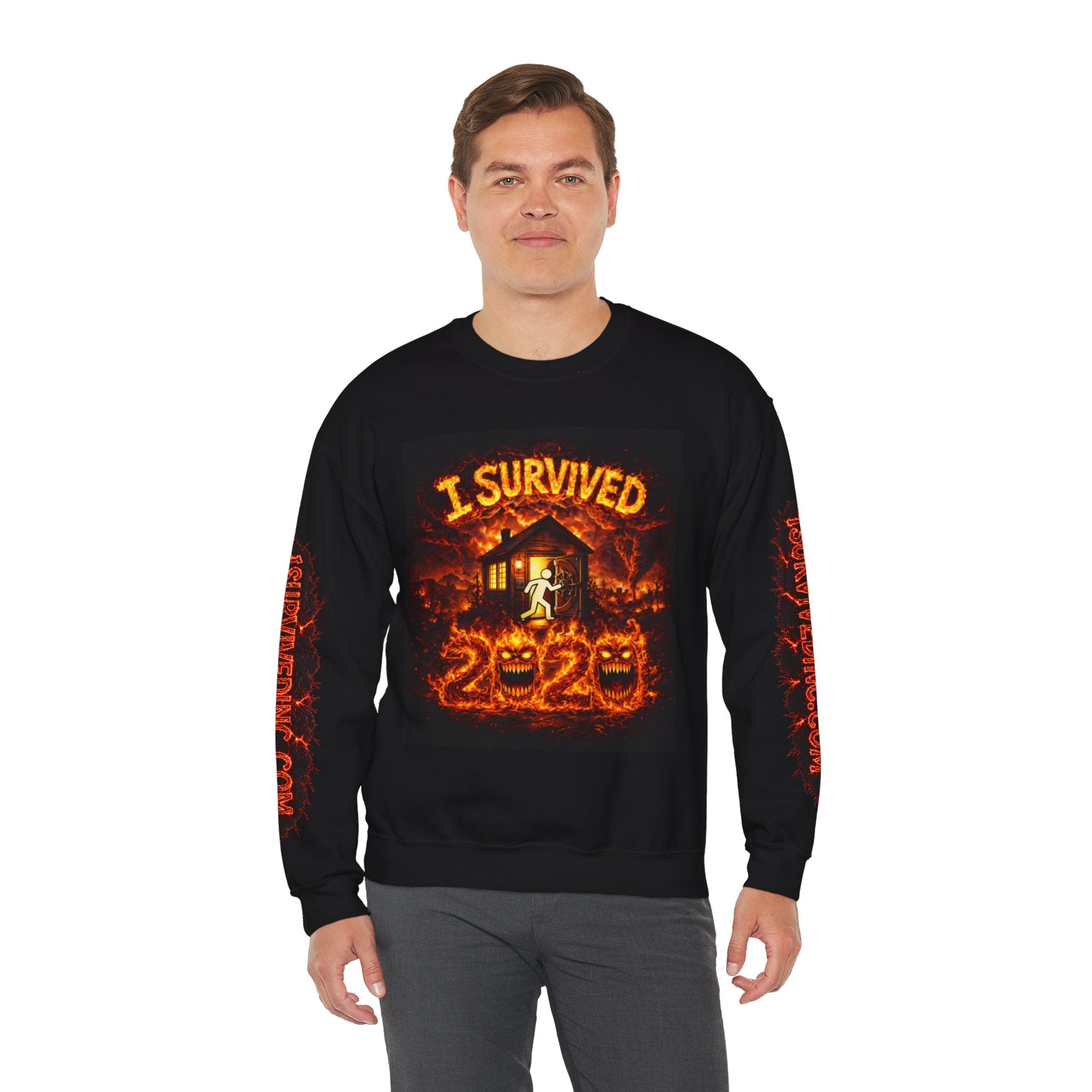 I Survived 2020 — WILDFIRES S2:E4: "Western U.S." Memorial Unisex Heavy Blend™ Crewneck Sweatshirt