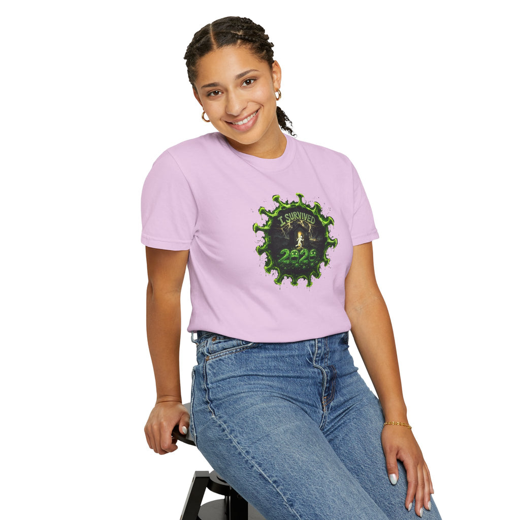 I Survived 2020 —  PANDEMIC S1:E1: Director's Cut "COVID-19: The Coronavirus" Unisex Garment-Dyed T-shirt