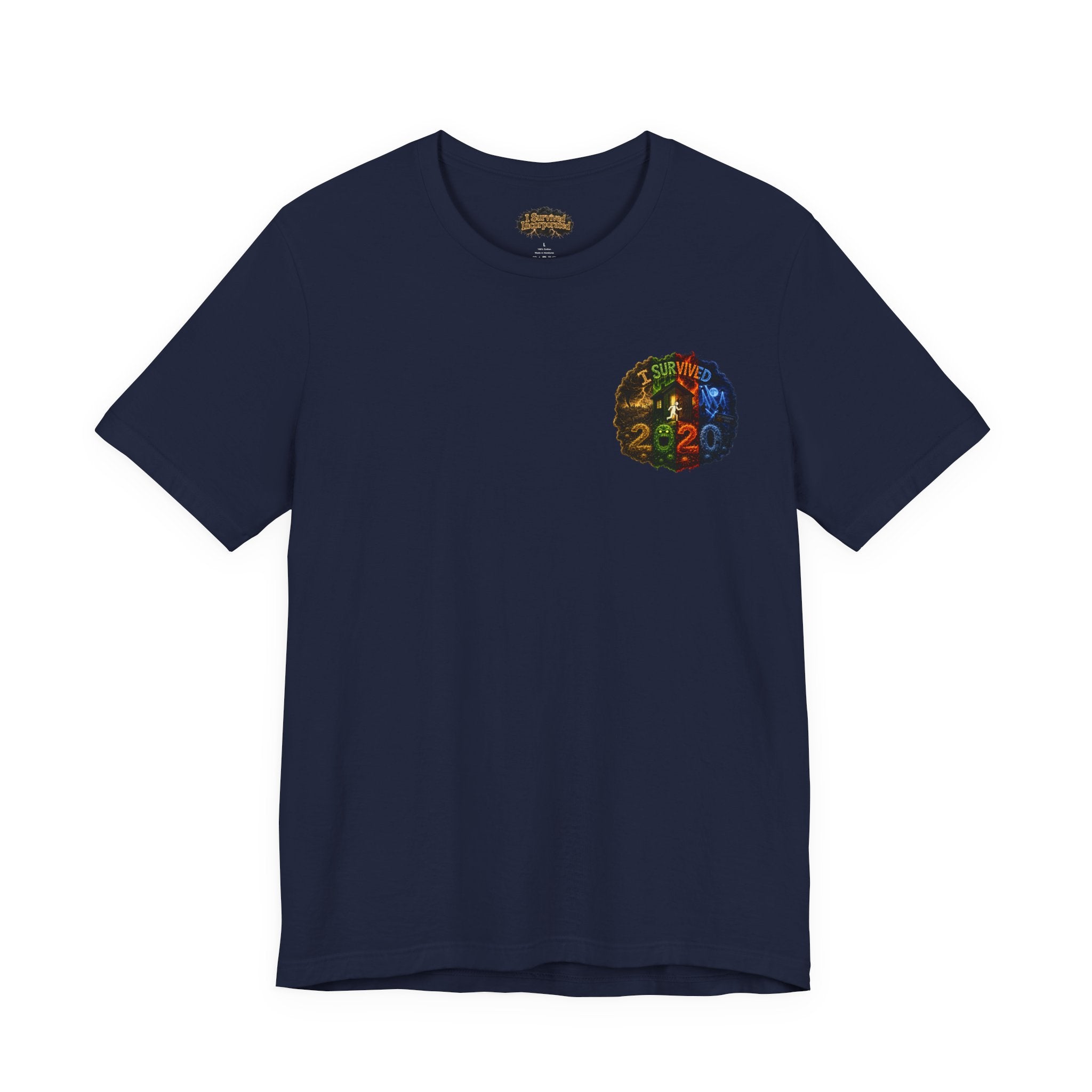 I Survived 2020 — "No Signal" Test Pattern Tee Alien Broadcast Finale Summer Premiere Unisex Jersey Short Sleeve Tee