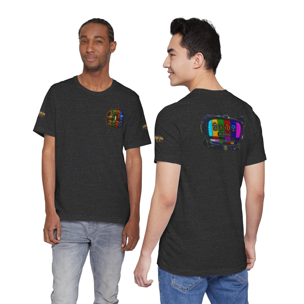 I Survived 2020 — "No Signal" Test Pattern Tee Alien Broadcast Finale Summer Premiere Unisex Jersey Short Sleeve Tee