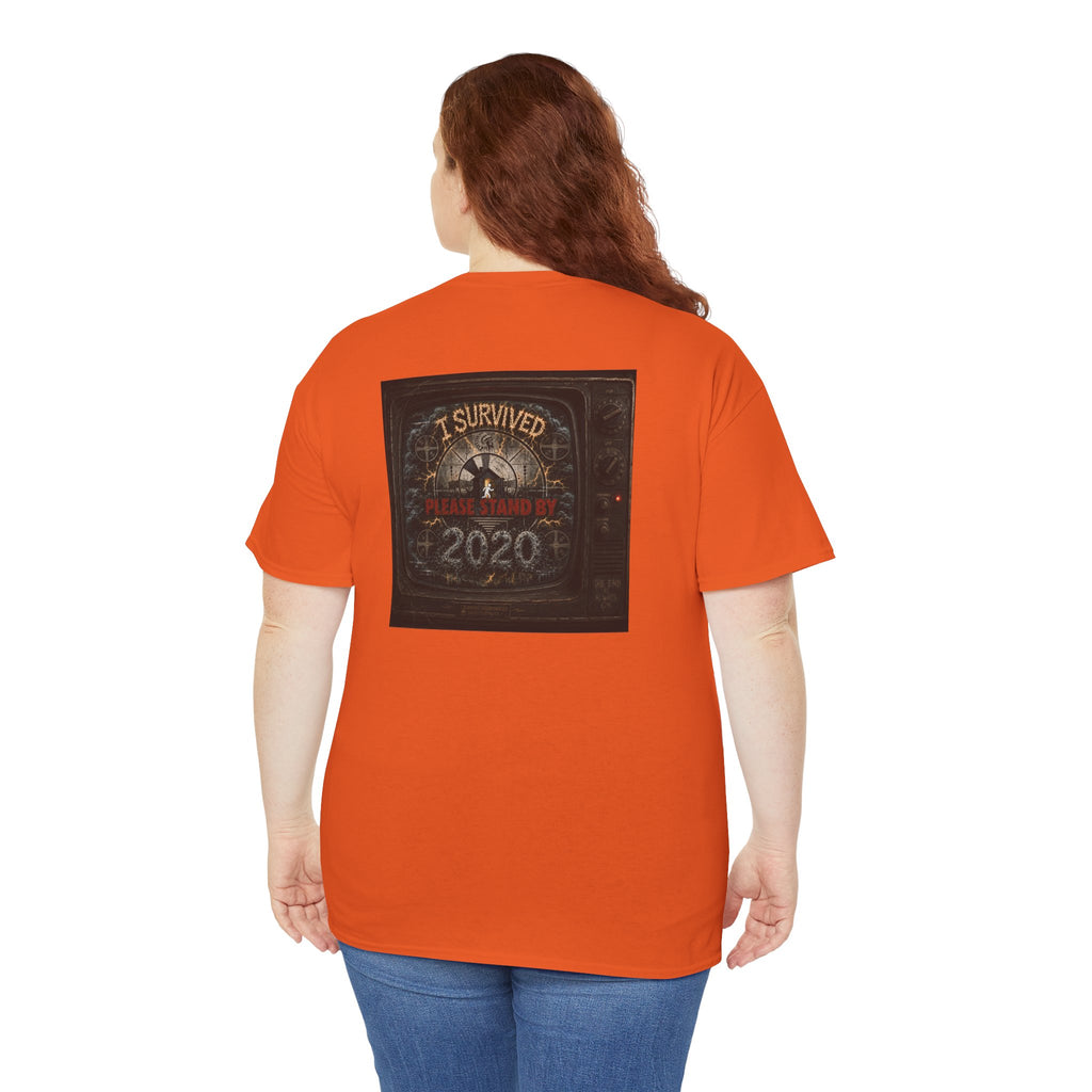 I Survived 2020 — "Please Stand By" Test Pattern Tee Summer Premier Unisex Heavy Cotton Tee