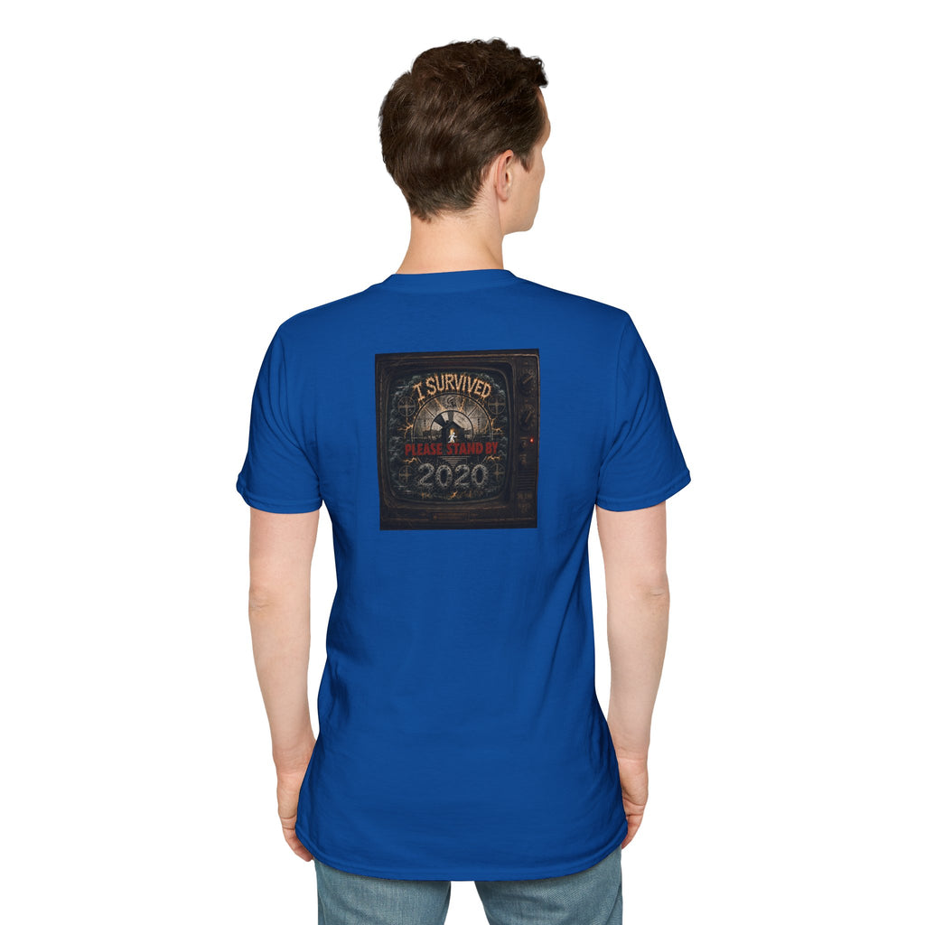 I Survived 2020 — "Please Stand By" Test Pattern Tee Summer Premier Unisex Softstyle T-Shirt