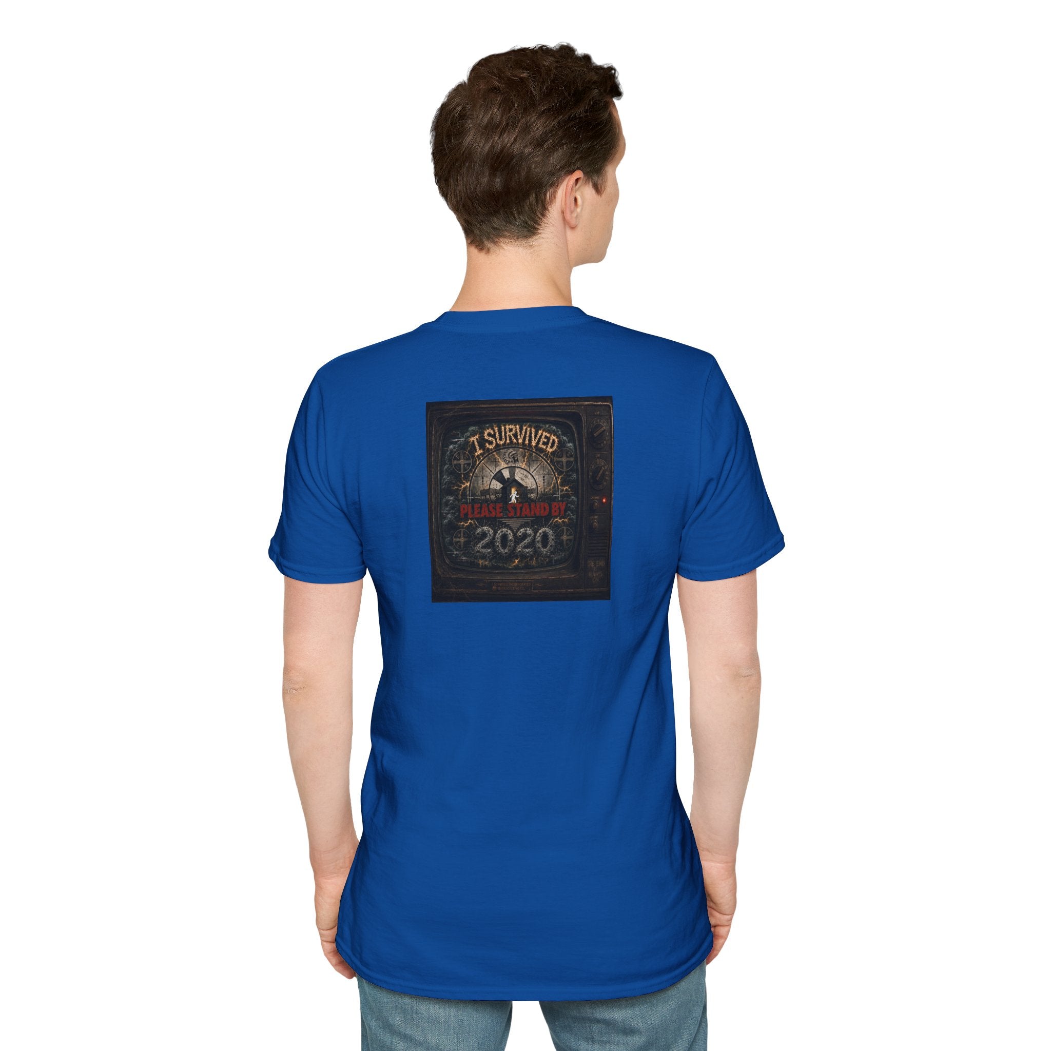 I Survived 2020 — "Please Stand By" Test Pattern Tee Summer Premier Unisex Softstyle T-Shirt