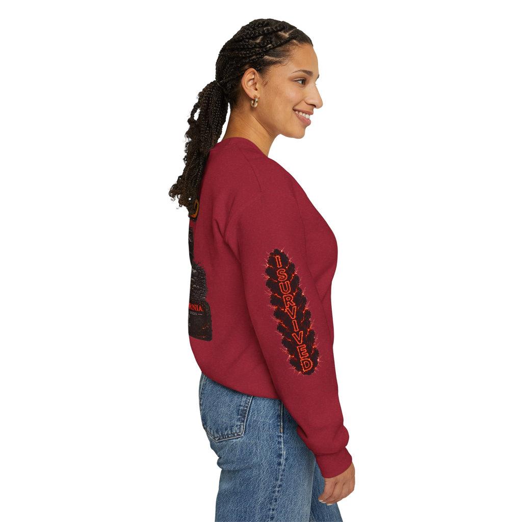 I Survived 2020 — WILDFIRES S2:E1: Director's Cut "Berry Creek" Memorial Unisex Heavy Blend™ Crewneck Sweatshirt