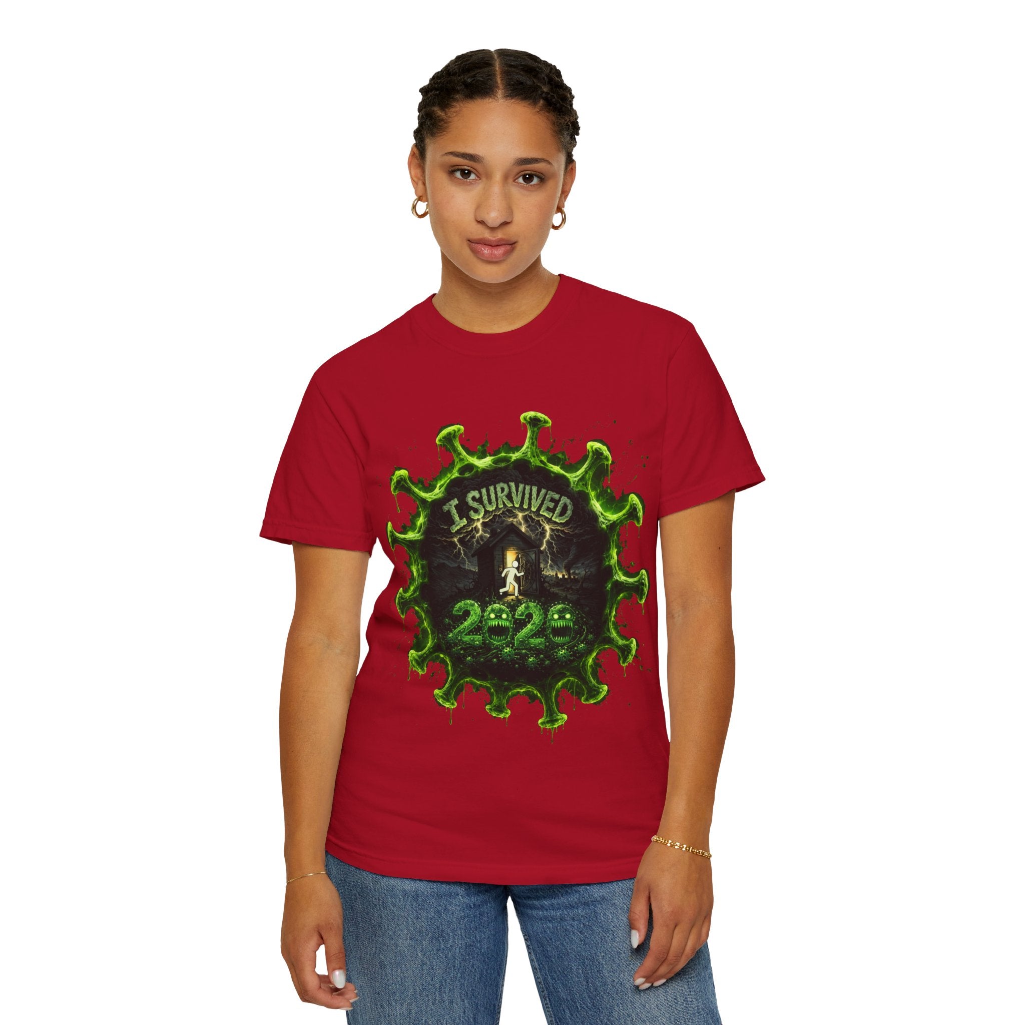I Survived 2020 — Director's Cut S1:E4 "Mask Madness Mayhem Moment" | Pandemic Edition Unisex Garment-Dyed T-shirt