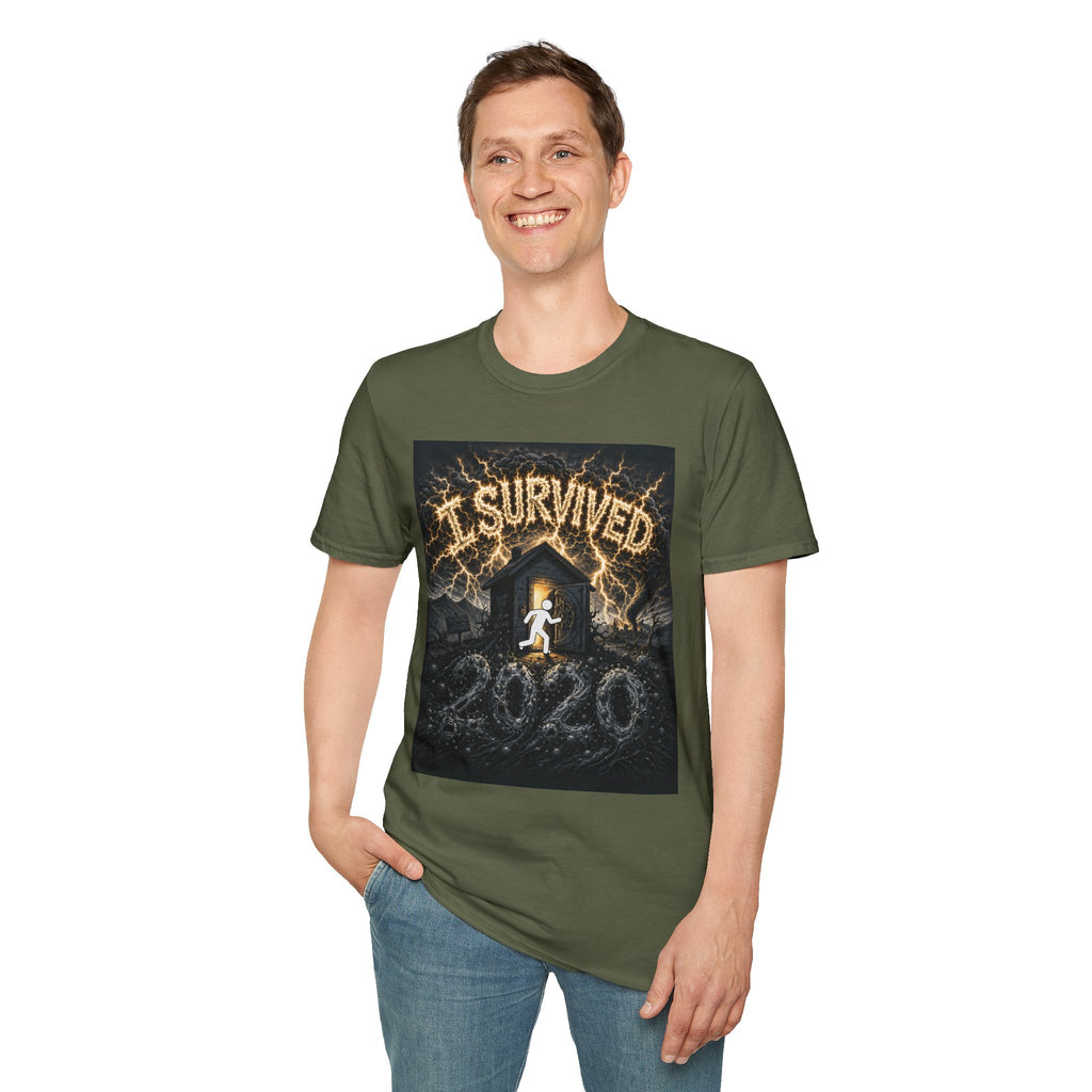 I Survived 2020 — Original Design Teaser Tee | Season 1 Premiere Drop Unisex Softstyle T-Shirt