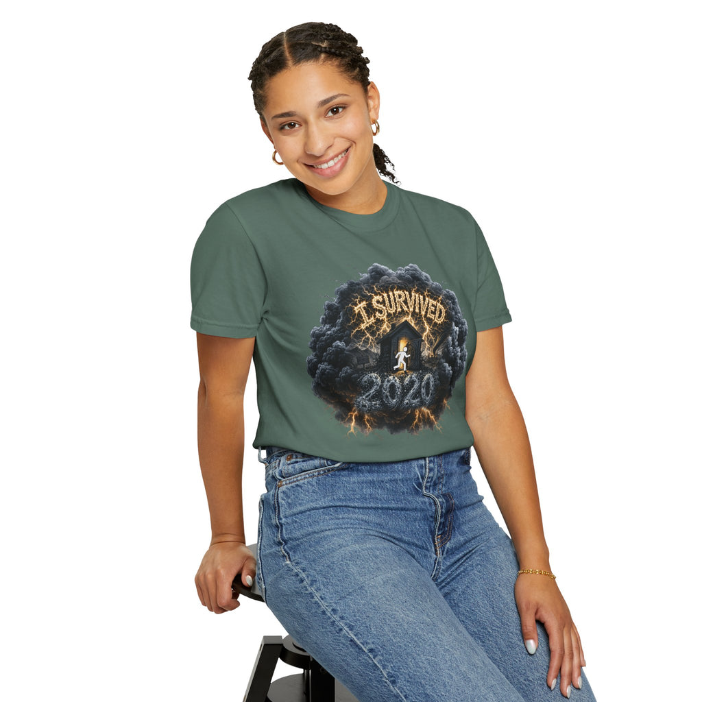 I Survived 2020 — Original Design Teaser Tee | Season 1 Premiere Drop Unisex Garment-Dyed T-shirt