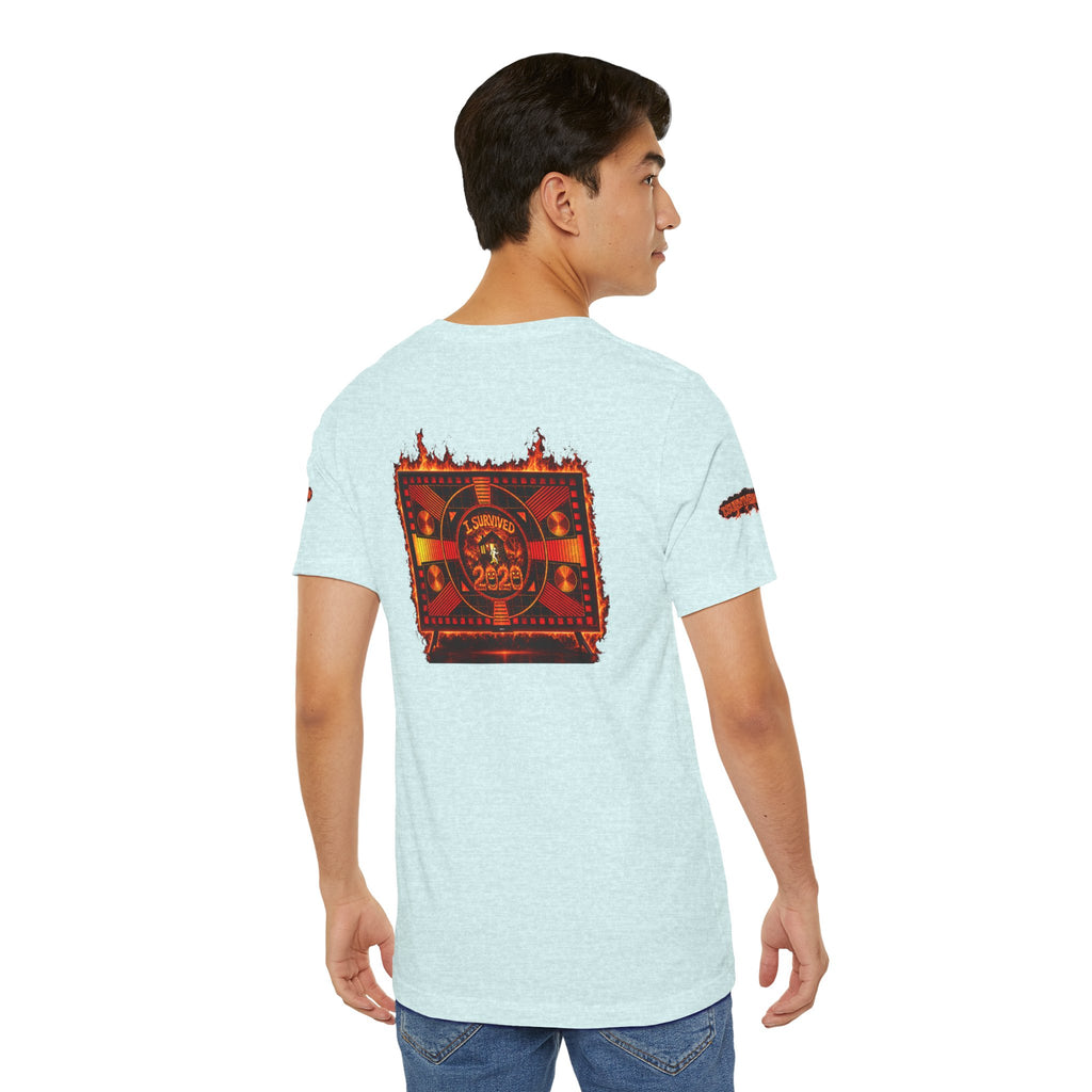 I Survived 2020 — "Please Stand By" Test Pattern Tee Wildfire Signal Special Edition Summer Premiere Unisex Jersey Short Sleeve Tee
