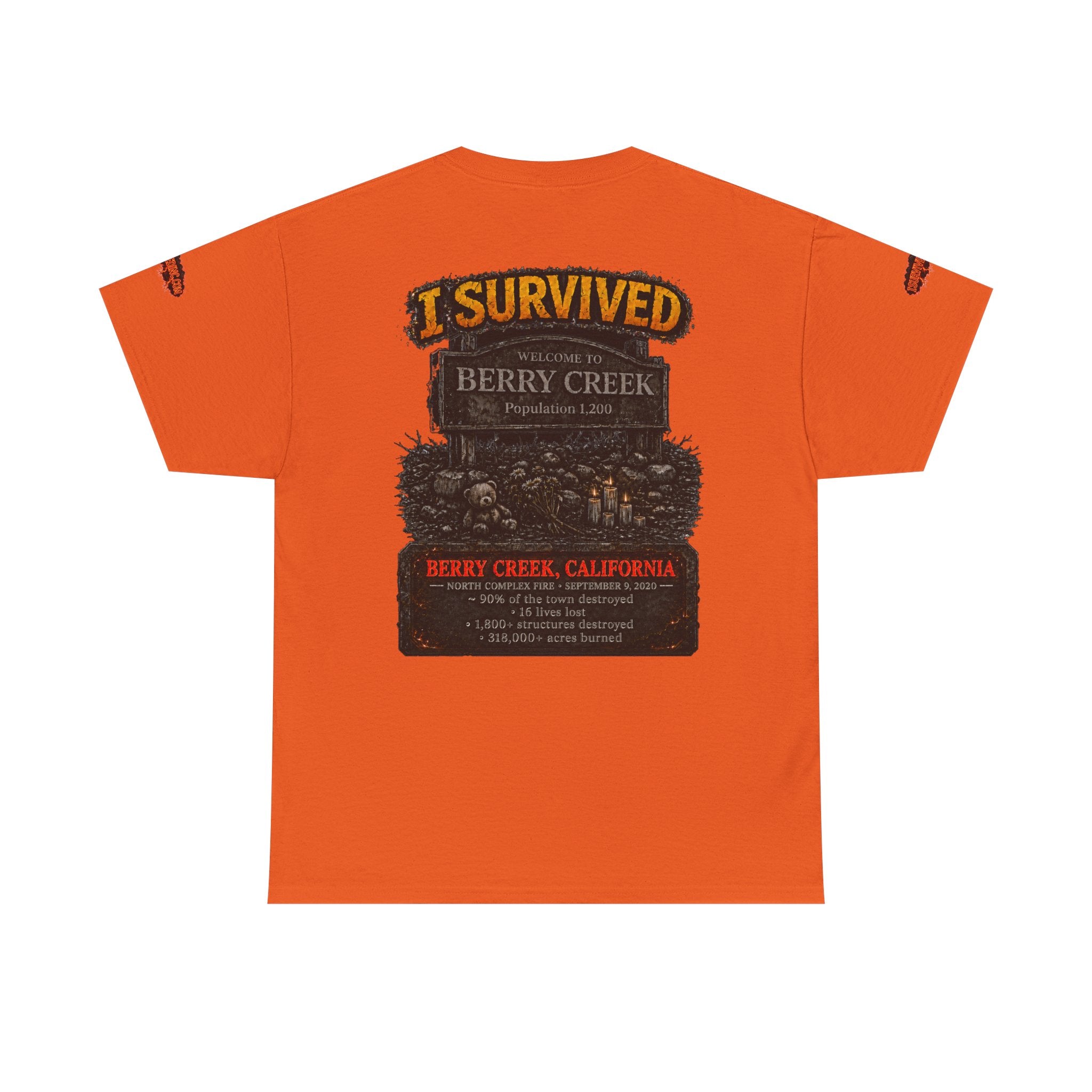 I Survived 2020 — Director's Cut S2:E1 "Berry Creek" | Wildfire Edition Memorial Unisex Heavy Cotton Tee (SPECIAL EDITION)