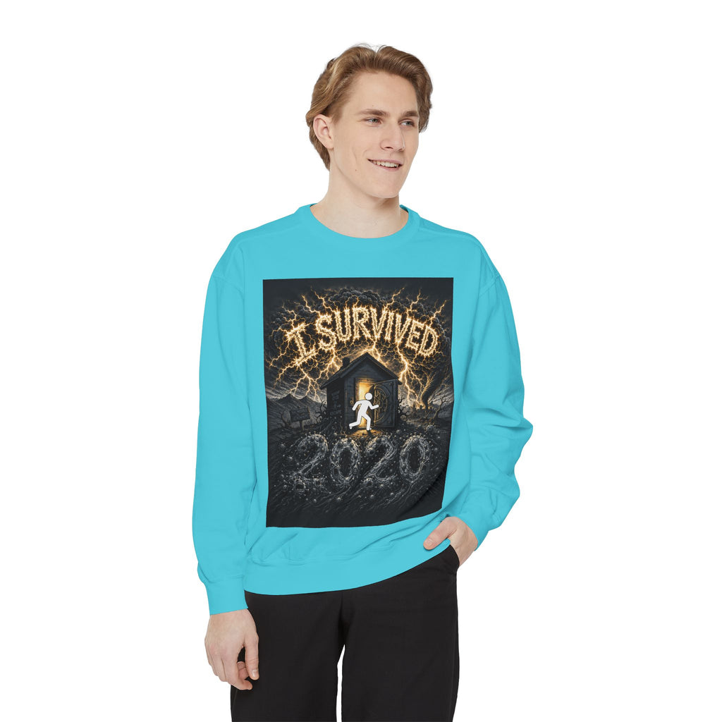 I Survived 2020 — Original Design Teaser Sweatshirt | Season 1 Premiere Drop Unisex Garment-Dyed Sweatshirt