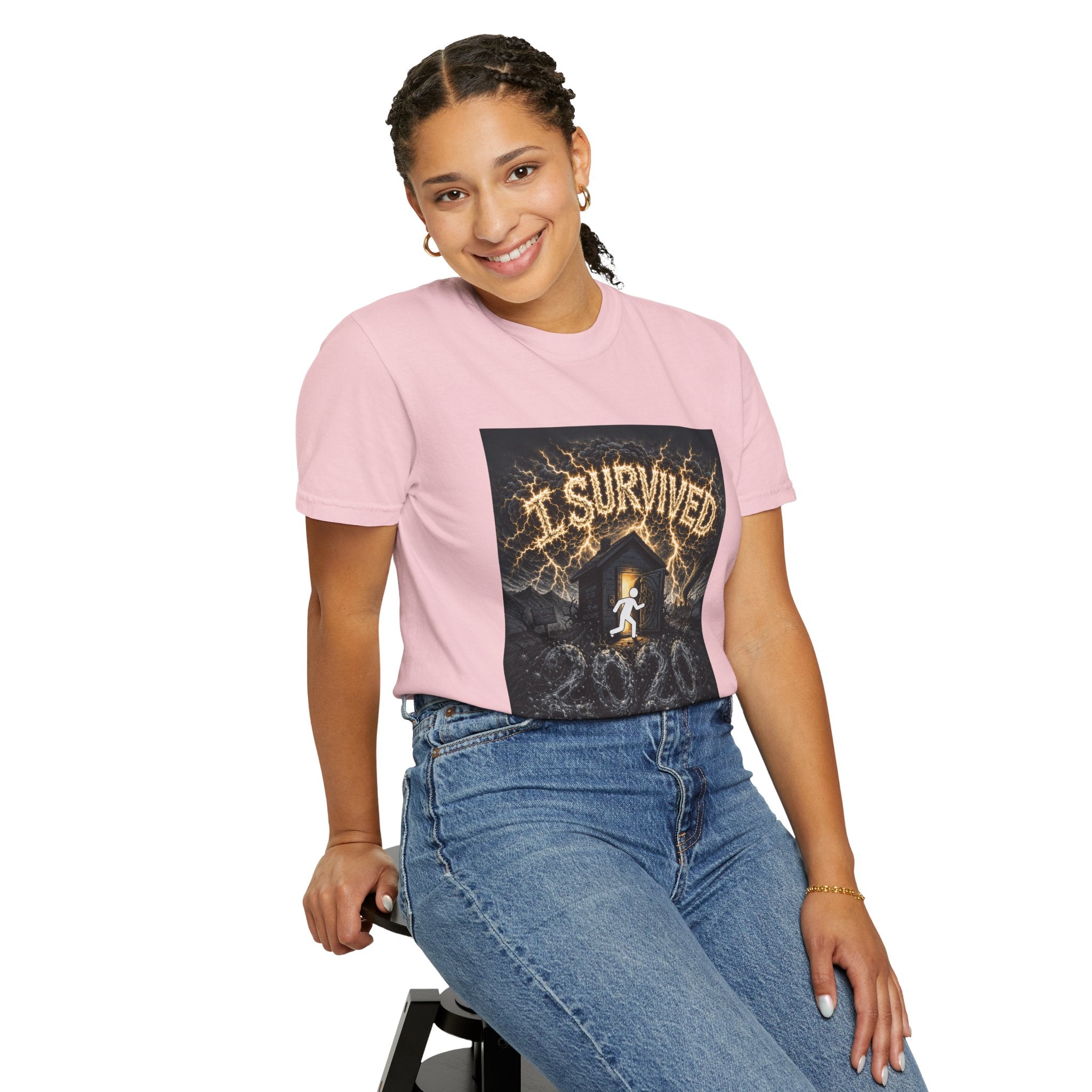 I Survived 2020 — Original Design Teaser Tee | Season 1 Premiere Drop Unisex Garment-Dyed T-shirt