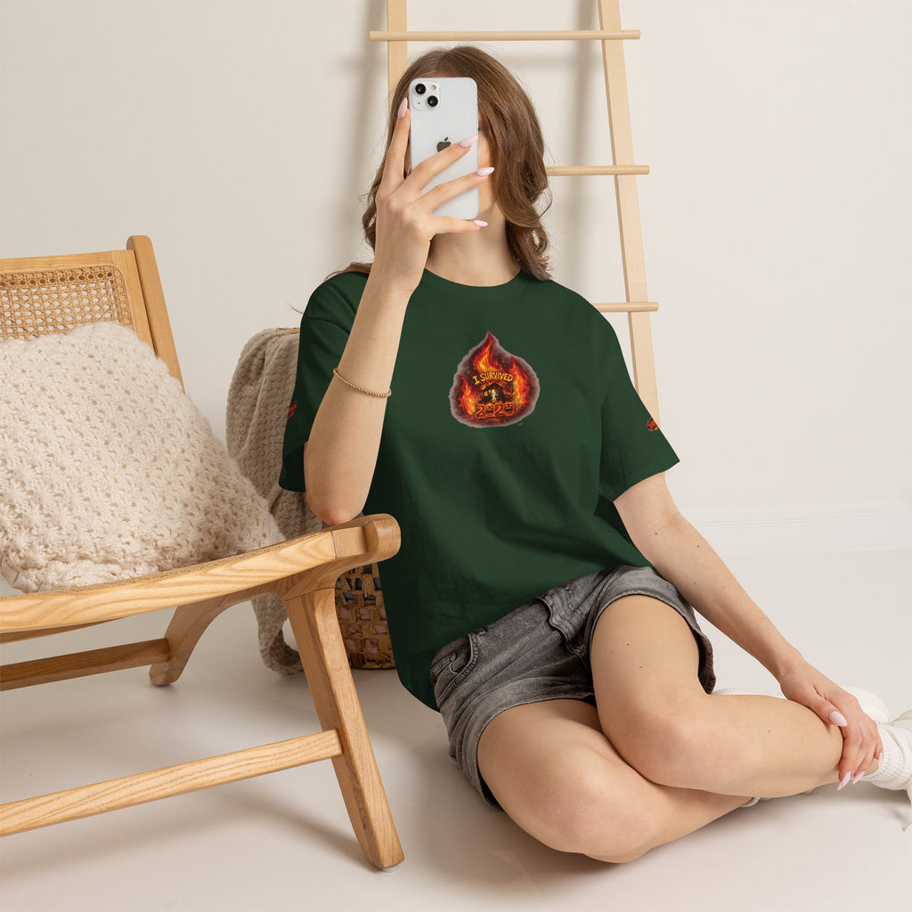 I Survived 2020 — WILDFIRES S2:E3: Director's Cut Special Edition "The California Wildfires" Memorial Unisex Heavy Cotton Tee