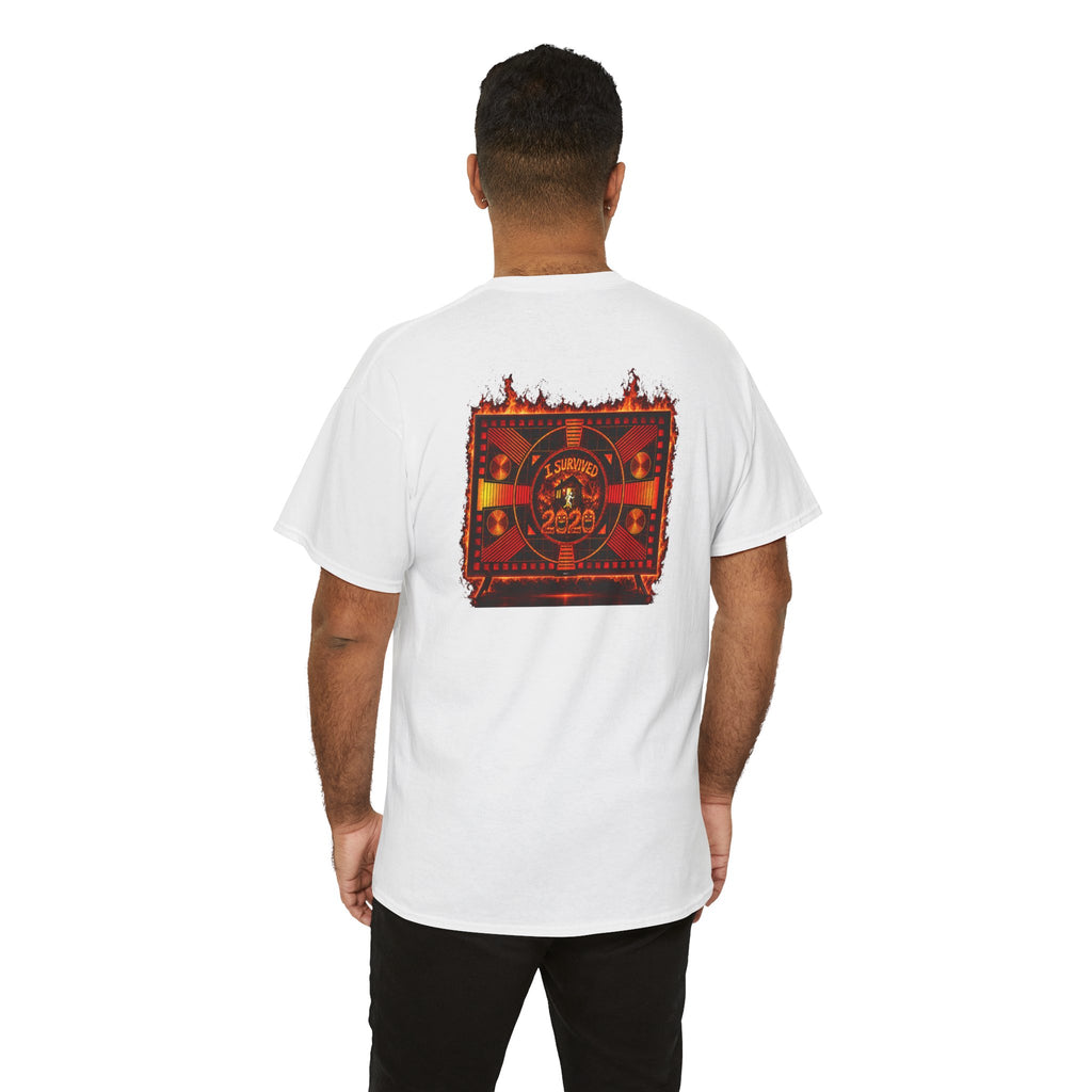 I Survived 2020 — "Please Stand By" Test Pattern Tee Wildfire Signal Edition Summer Premiere Unisex Heavy Cotton Tee