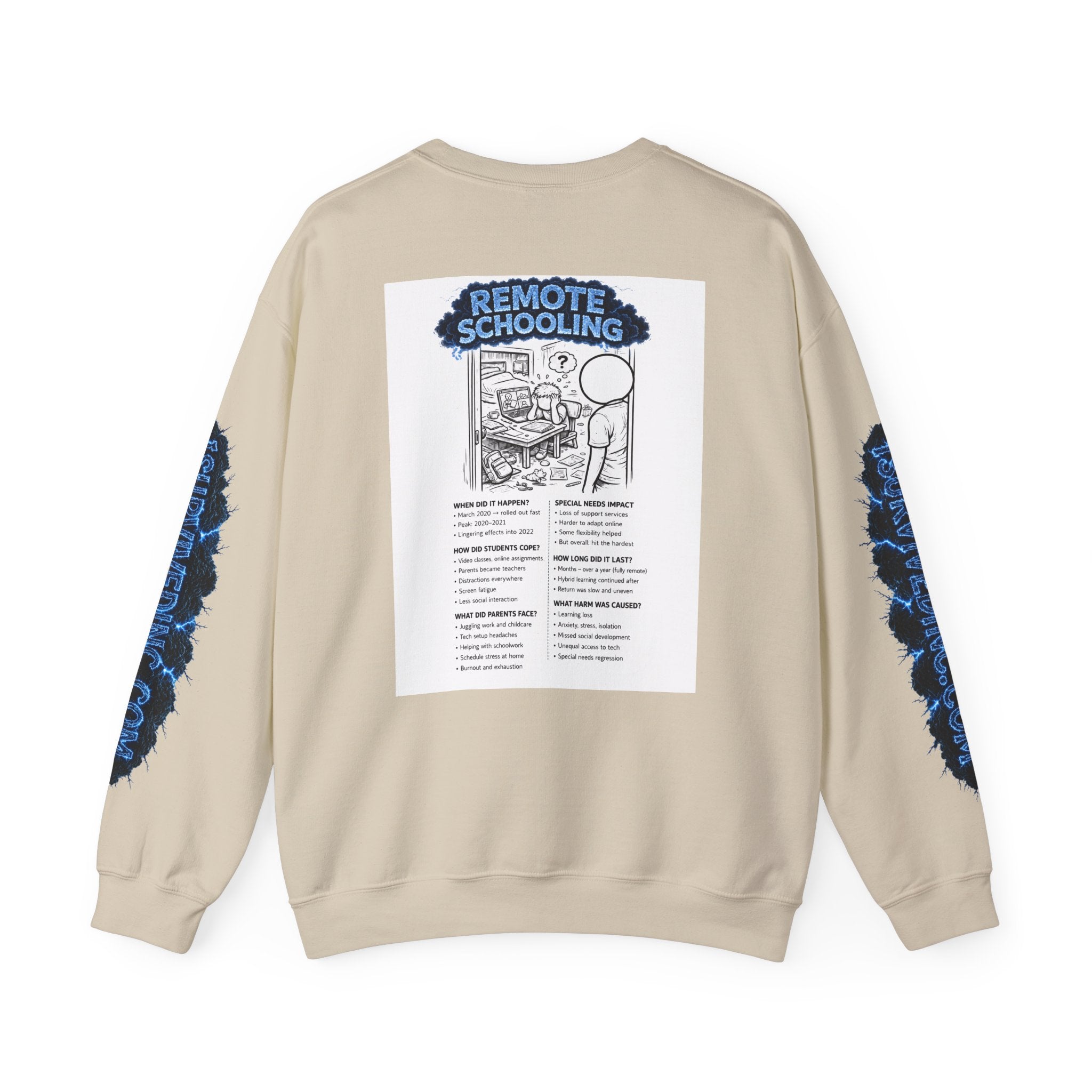 I Survived 2020 — S3:E3 "Remote Schooling" | Lockdown Edition Documentary Unisex Heavy Blend™ Crewneck Sweatshirt