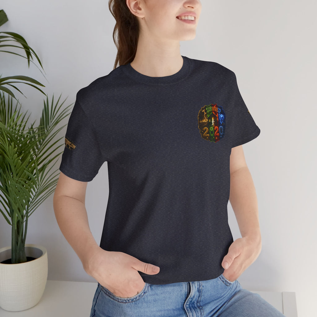 I Survived 2020 — "No Signal" Test Pattern Tee Alien Broadcast Finale Summer Premiere Unisex Jersey Short Sleeve Tee