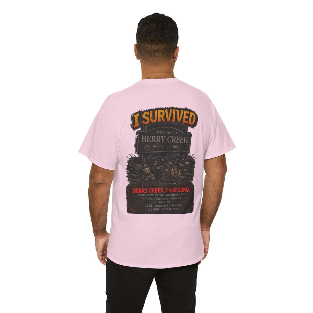 I Survived 2020 — Director's Cut S2:E1 "Berry Creek" | Wildfire Edition Memorial Unisex Heavy Cotton Tee