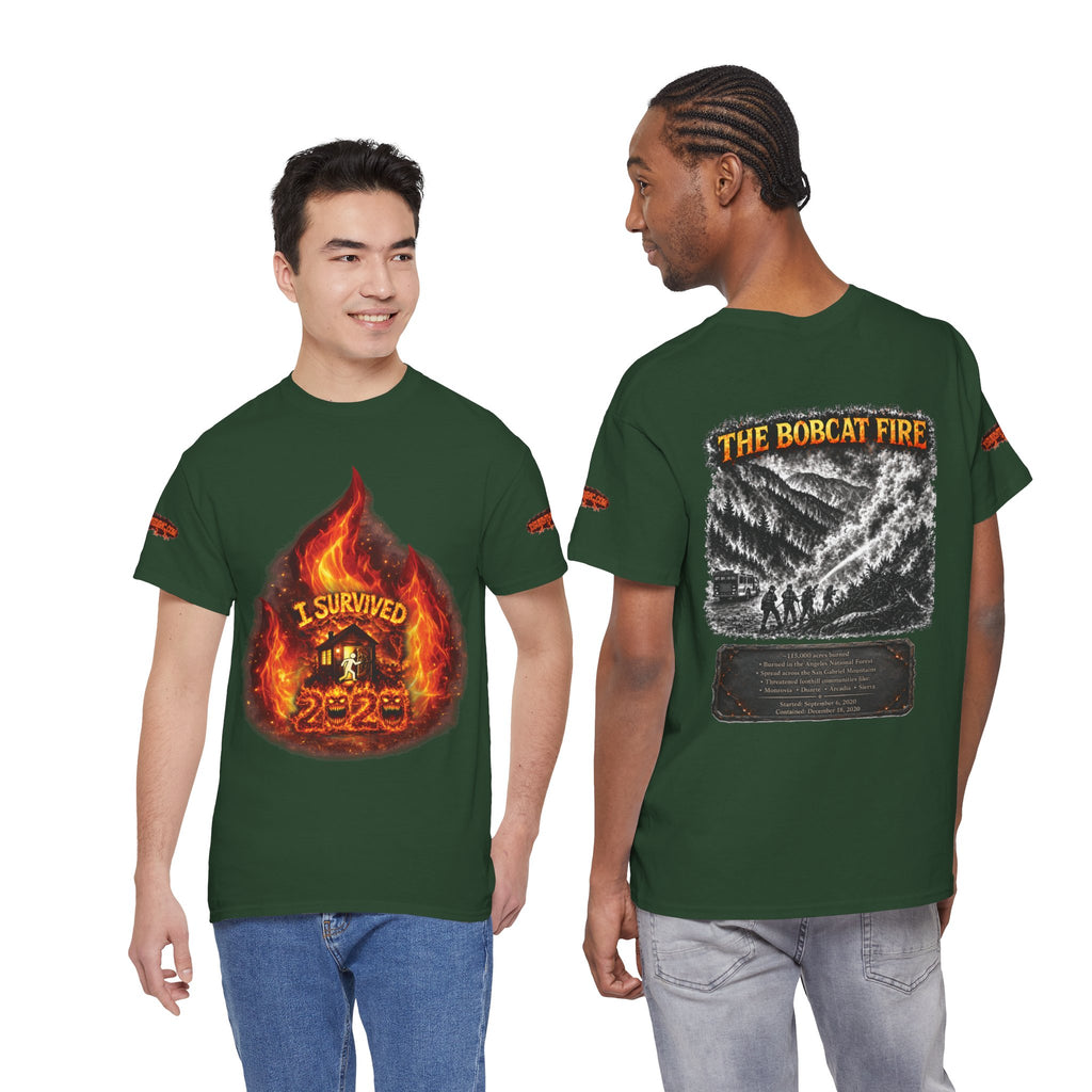 I Survived 2020 — Director's Cut S2:E2 "The Bobcat Fire" | Wildfire Edition Memorial Unisex Heavy Cotton Tee (SPECIAL EDITION)