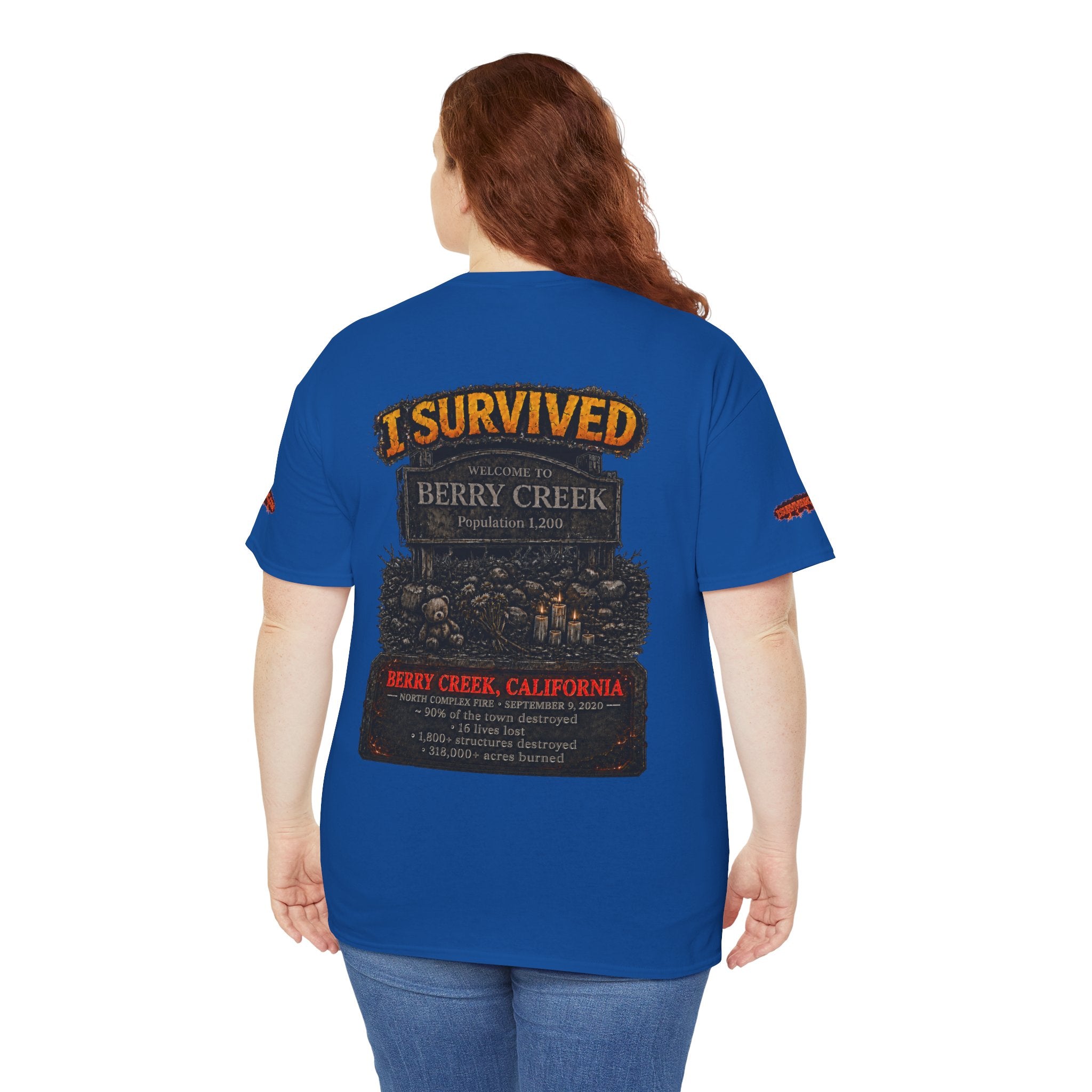 I Survived 2020 — Director's Cut S2:E1 "Berry Creek" | Wildfire Edition Memorial Unisex Heavy Cotton Tee (SPECIAL EDITION)