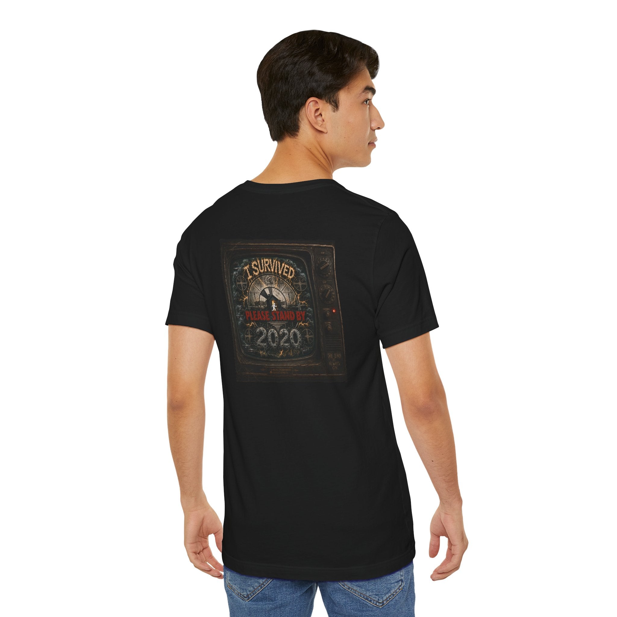 I Survived 2020 — "Please Stand By" Test Pattern Tee Summer Premier Unisex Jersey Short Sleeve Tee
