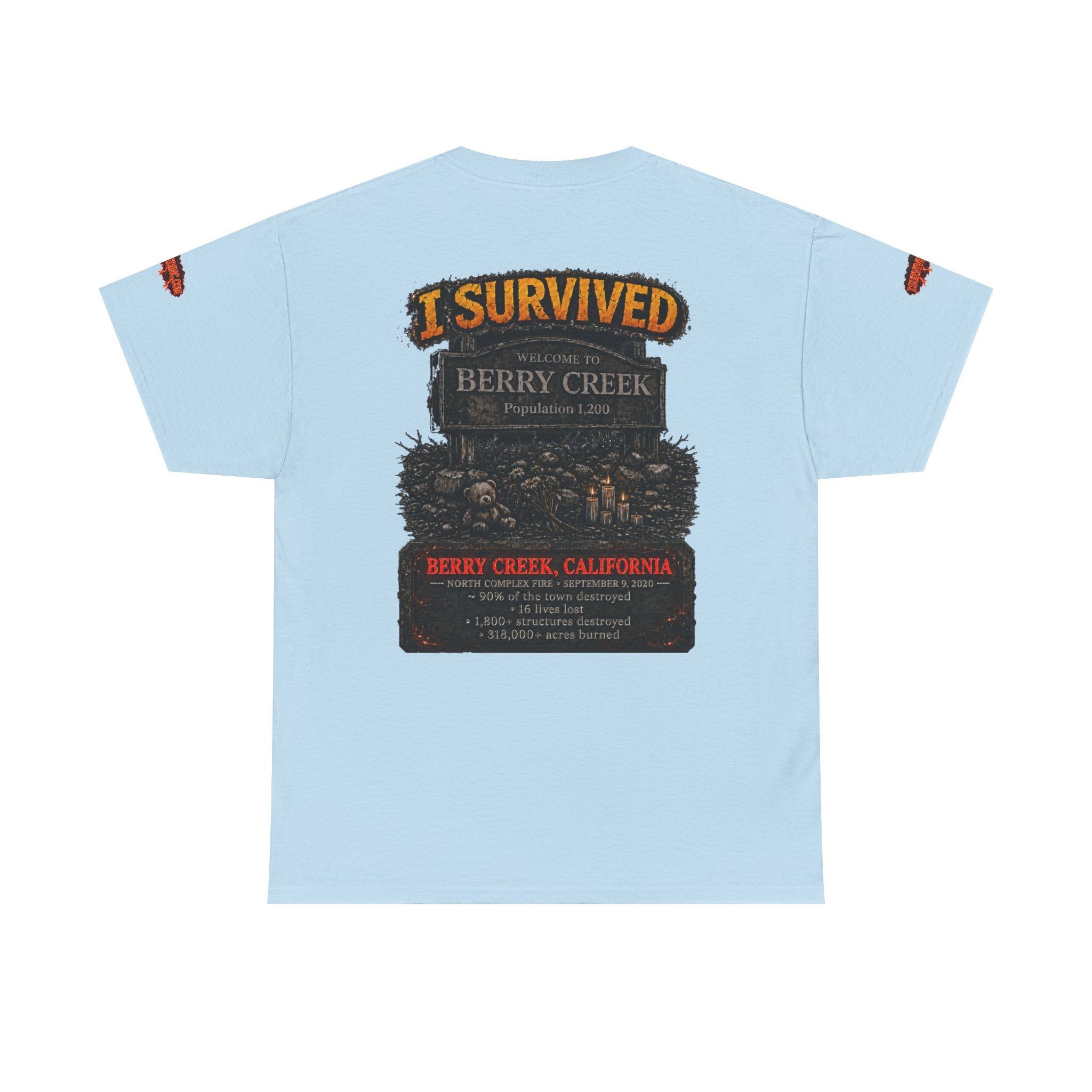 I Survived 2020 — Director's Cut S2:E1 "Berry Creek" | Wildfire Edition Memorial Unisex Heavy Cotton Tee (SPECIAL EDITION)