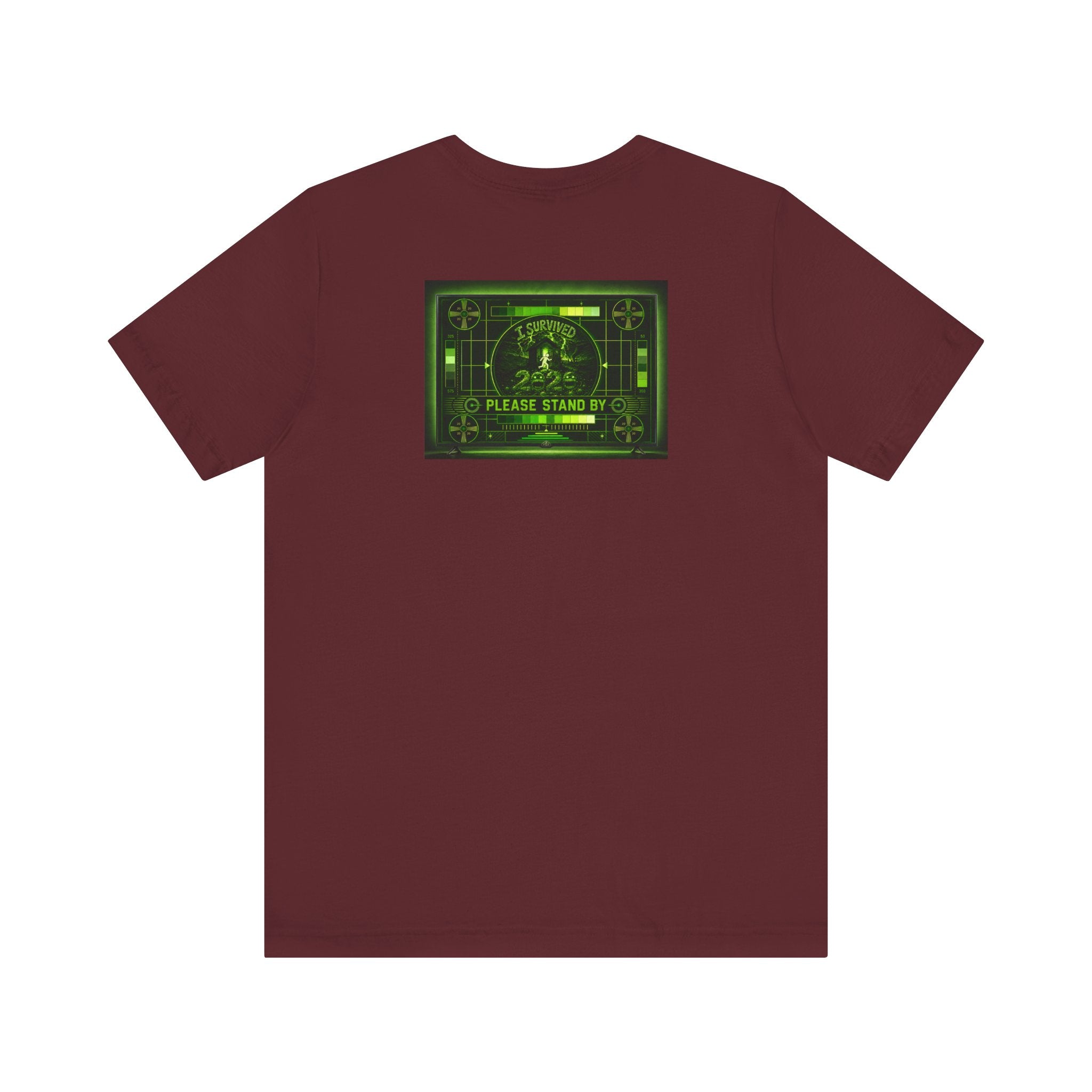 I Survived 2020 — "Please Stand By" Test Pattern Toxic Signal Tee Summer Premiere Unisex Jersey Short Sleeve Tee