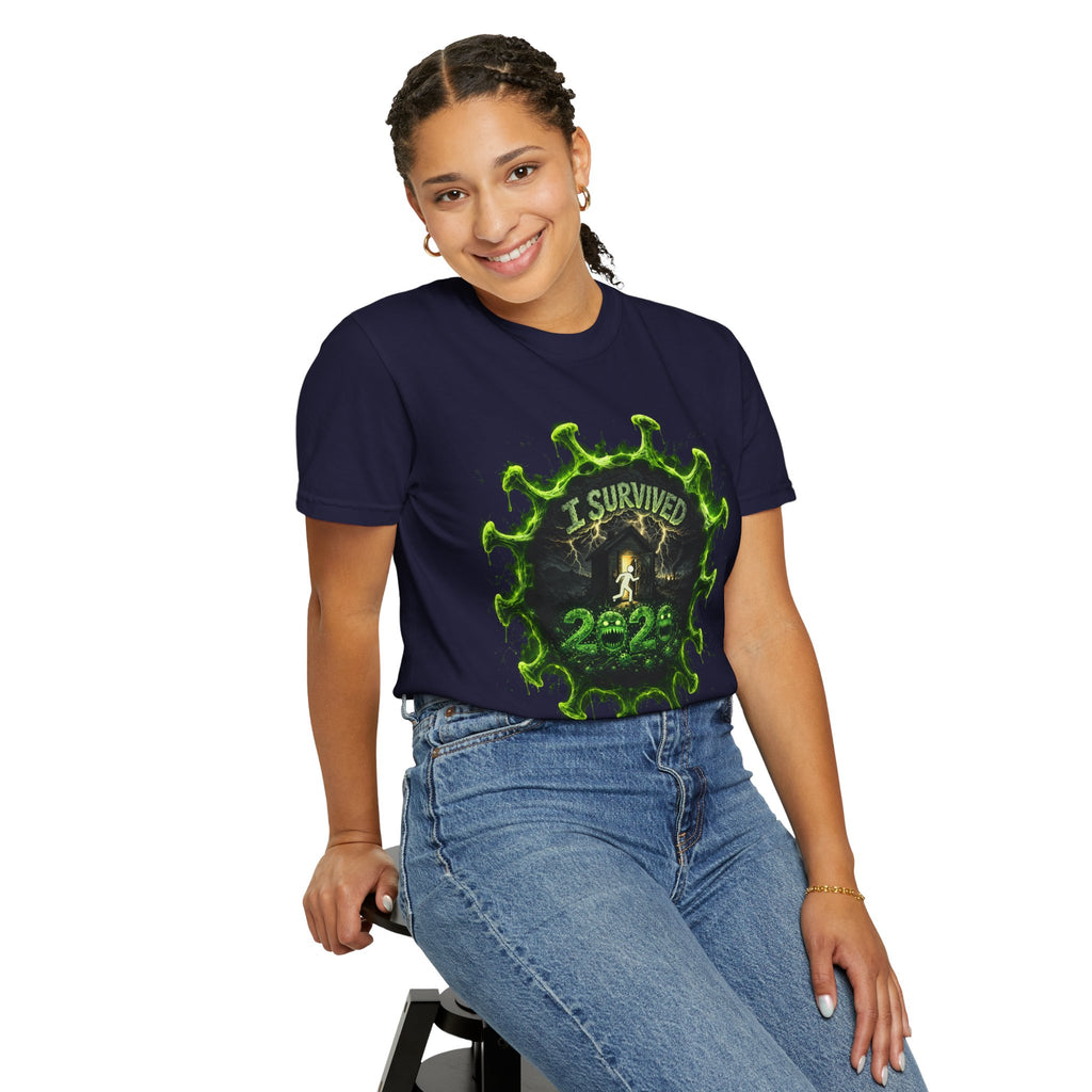 I Survived 2020 — Director's Cut S1:E1 "COVID-19: The Coronavirus" | Pandemic Edition Unisex Garment-Dyed T-shirt