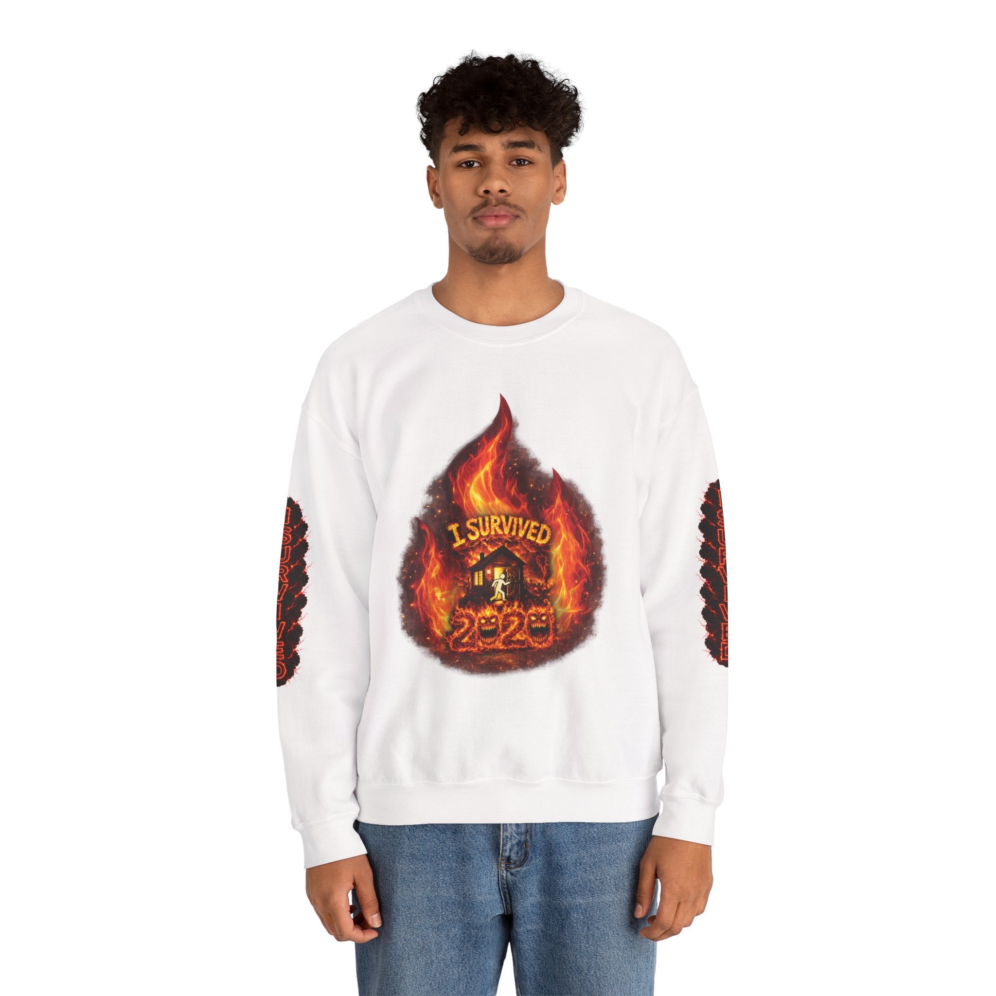 I Survived 2020 — Director's Cut S2:E1 "Berry Creek" | Wildfire Edition Memorial Unisex Heavy Blend™ Crewneck Sweatshirt