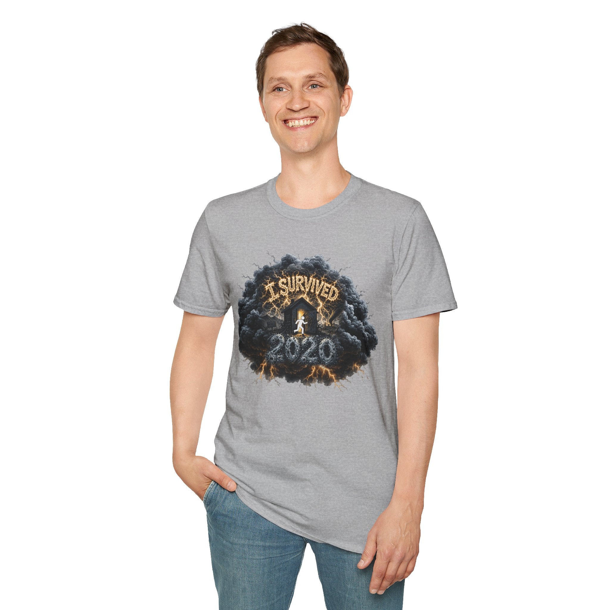 I Survived 2020 — Director's Cut Original Design Teaser Tee | Season 1 Premiere Drop Unisex Softstyle T-Shirt
