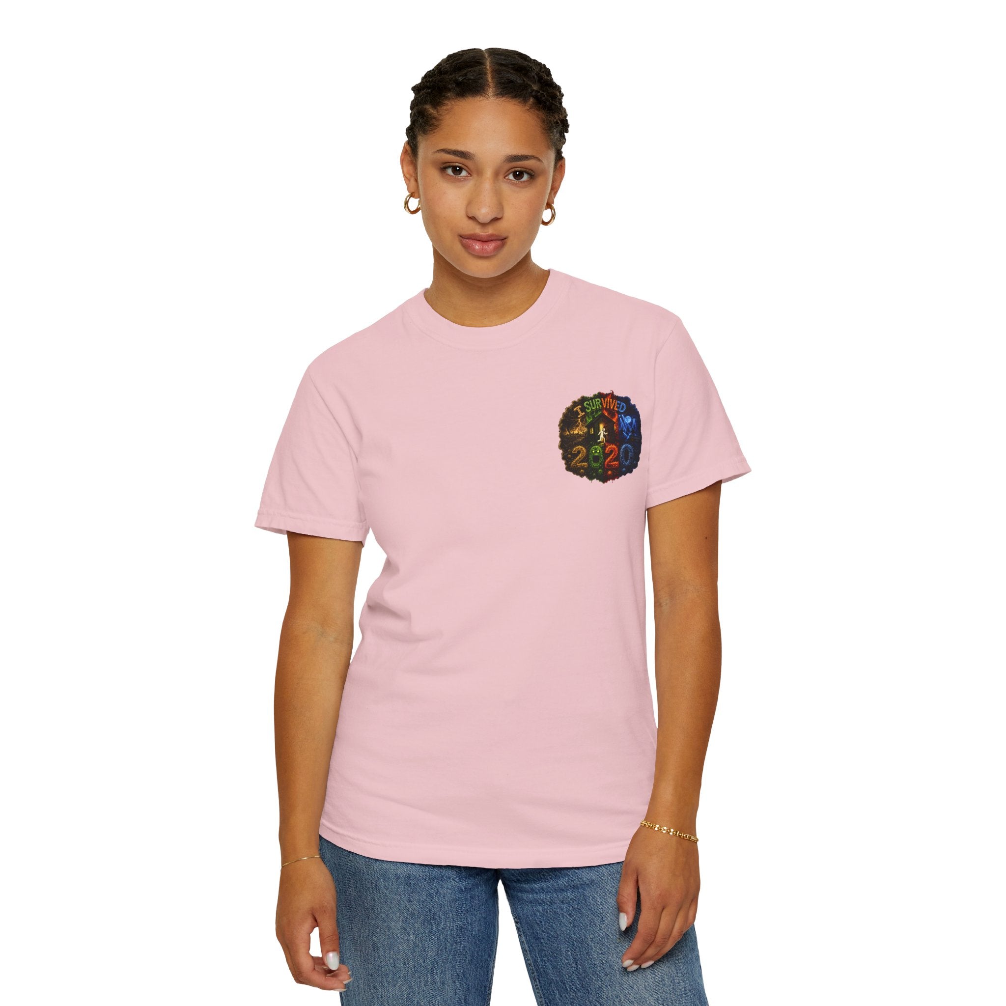 I Survived 2020 — "No Signal" Test Pattern Tee Alien Broadcast Finale Summer Premiere Unisex Garment-Dyed T-shirt