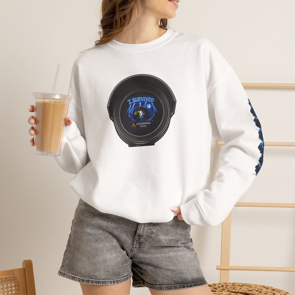 I Survived 2020 — LOCKDOWN S3:E4: Director's Cut "Working From Home" Unisex Heavy Blend™ Crewneck Sweatshirt