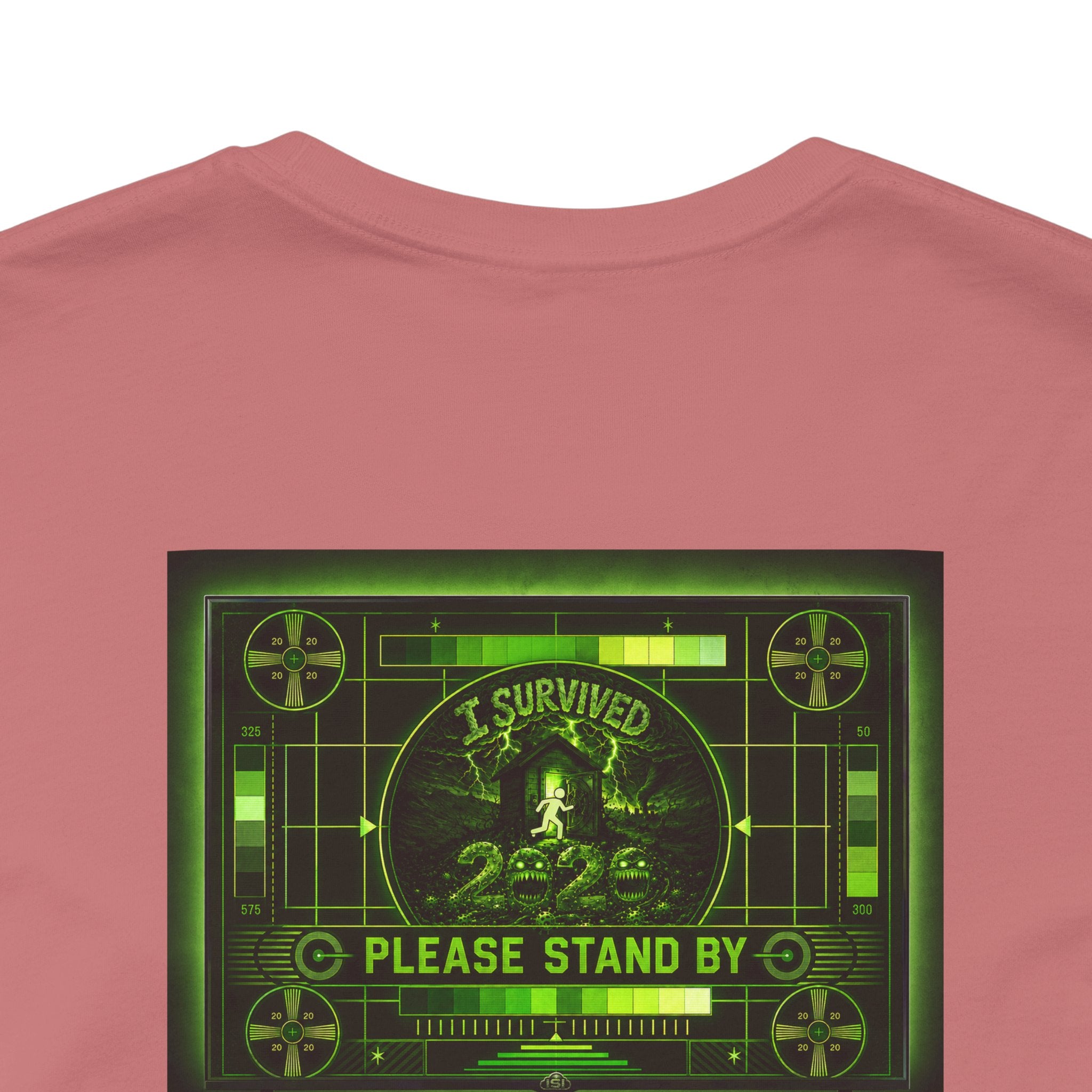I Survived 2020 — "Please Stand By" Test Pattern Toxic Signal Tee Summer Premiere Unisex Jersey Short Sleeve Tee