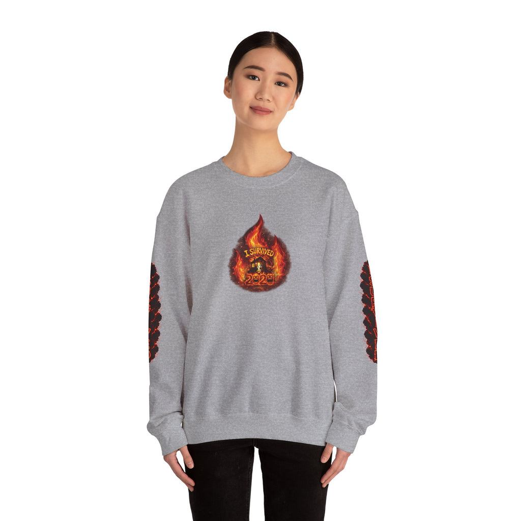 I Survived 2020 — WILDFIRES S2:E1: Director's Cut "Berry Creek" Memorial Unisex Heavy Blend™ Crewneck Sweatshirt