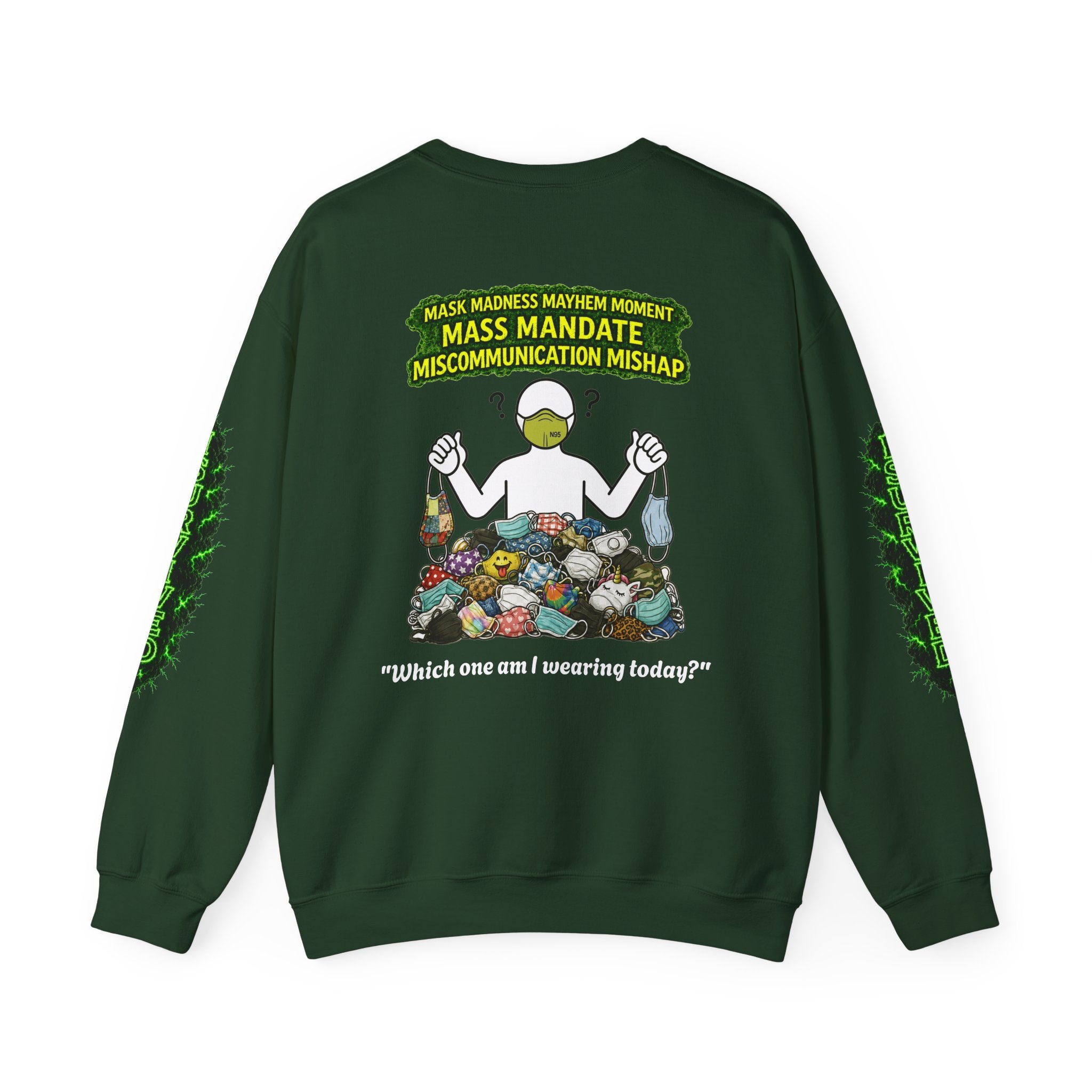 I Survived 2020 — PANDEMIC S1:E4: Director's Cut "Mask Madness" Unisex Heavy Blend™ Crewneck Sweatshirt