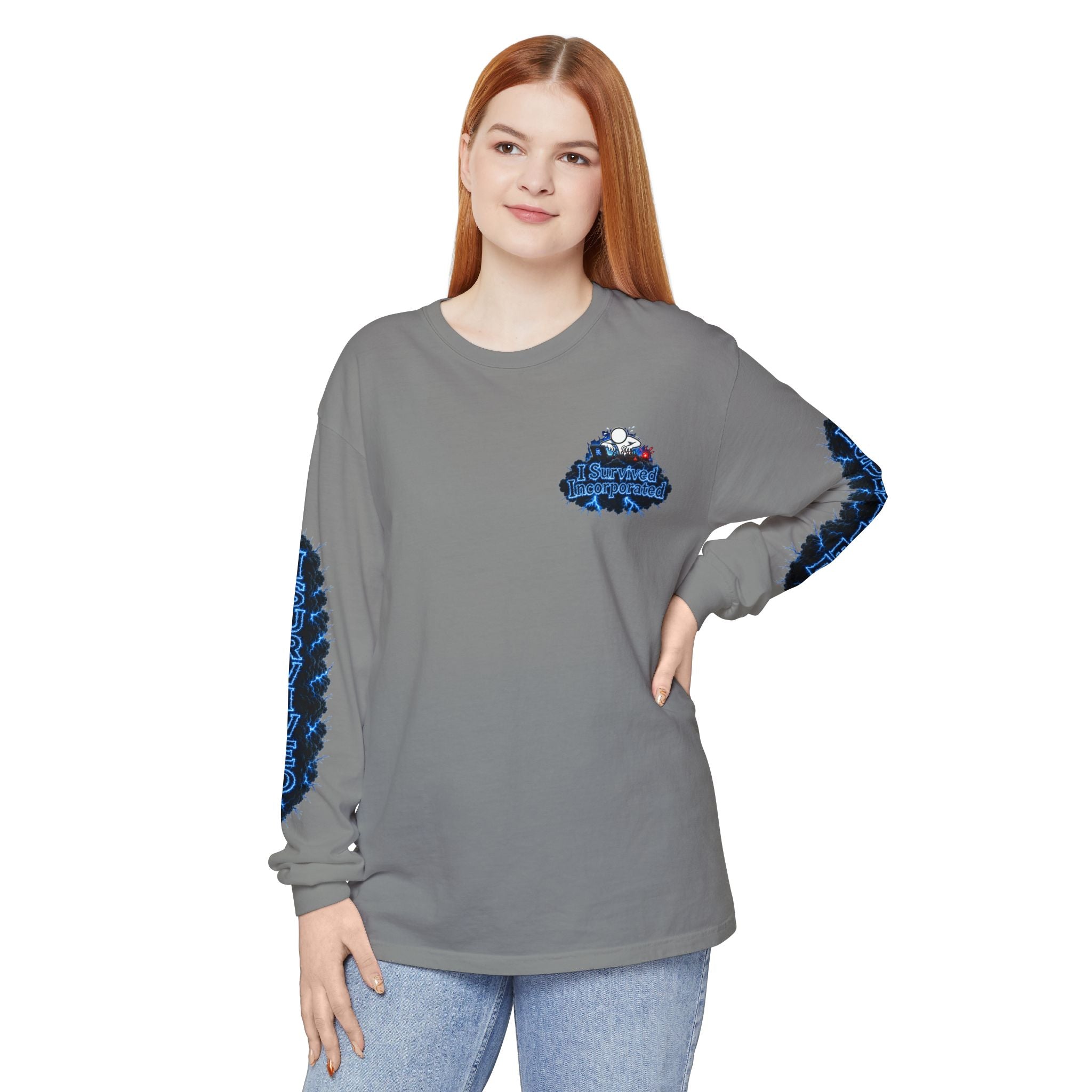 I Survived 2020 — "Please Stand By" Test Pattern Tee Lockdown Special Edition Summer Exclusive Unisex Garment-Dyed Long Sleeve T-Shirt