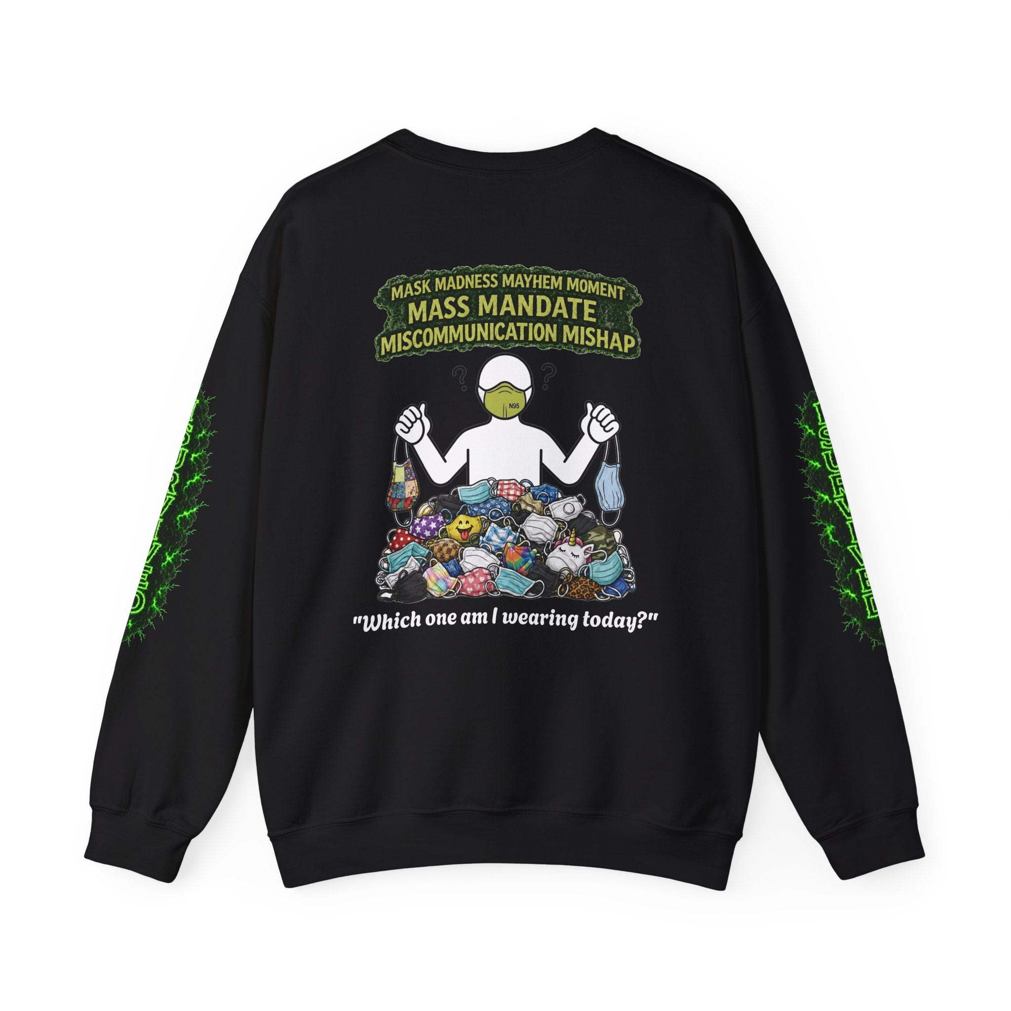 I Survived 2020 — Director's Cut S1:E4 "Mask Madness Mayhem Moment" | Pandemic Edition Unisex Heavy Blend™ Crewneck Sweatshirt