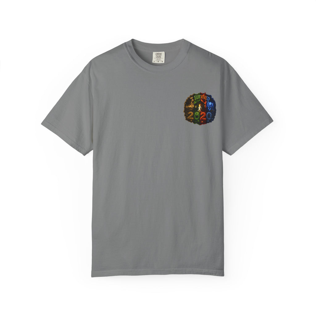 I Survived 2020 — "No Signal" Test Pattern Tee Alien Broadcast Finale Summer Premiere Unisex Garment-Dyed T-shirt