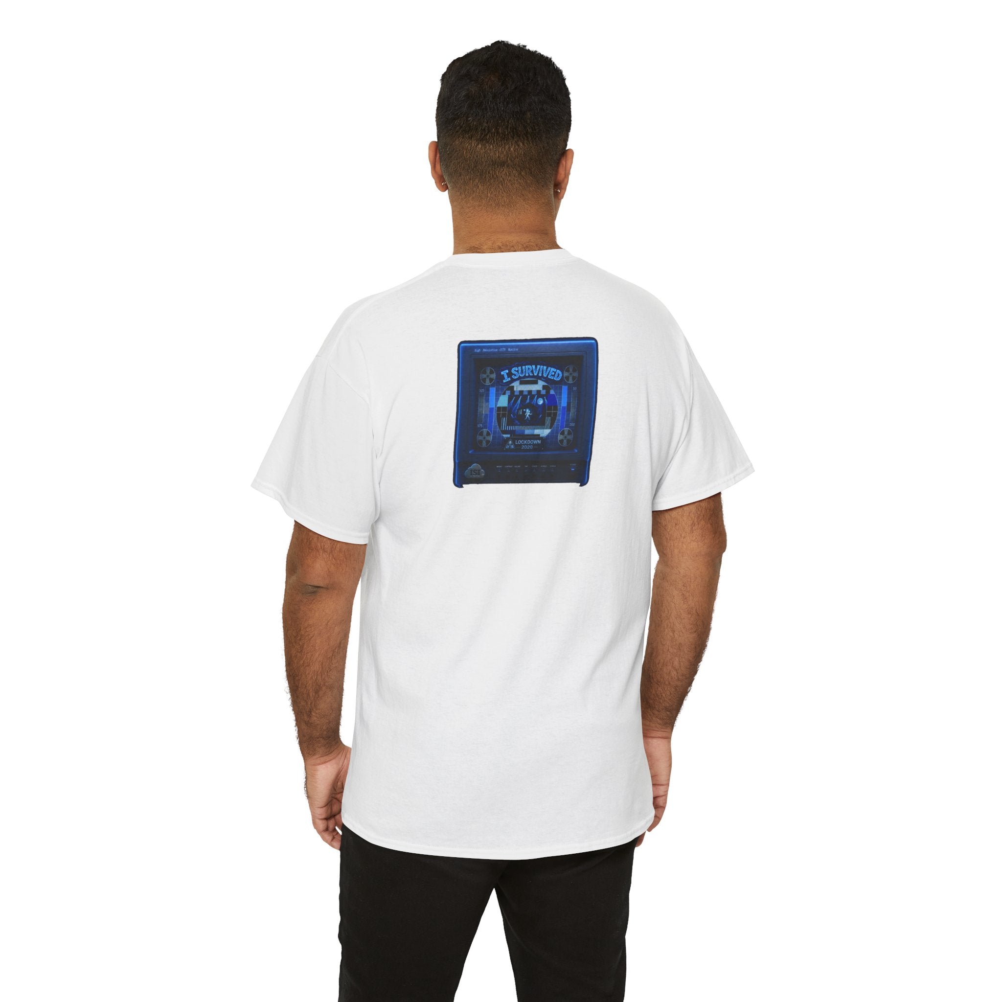 I Survived 2020 — "Please Stand By" Test Pattern Tee Lockdown Surveillance Edition Summer Exclusive Unisex Heavy Cotton Tee