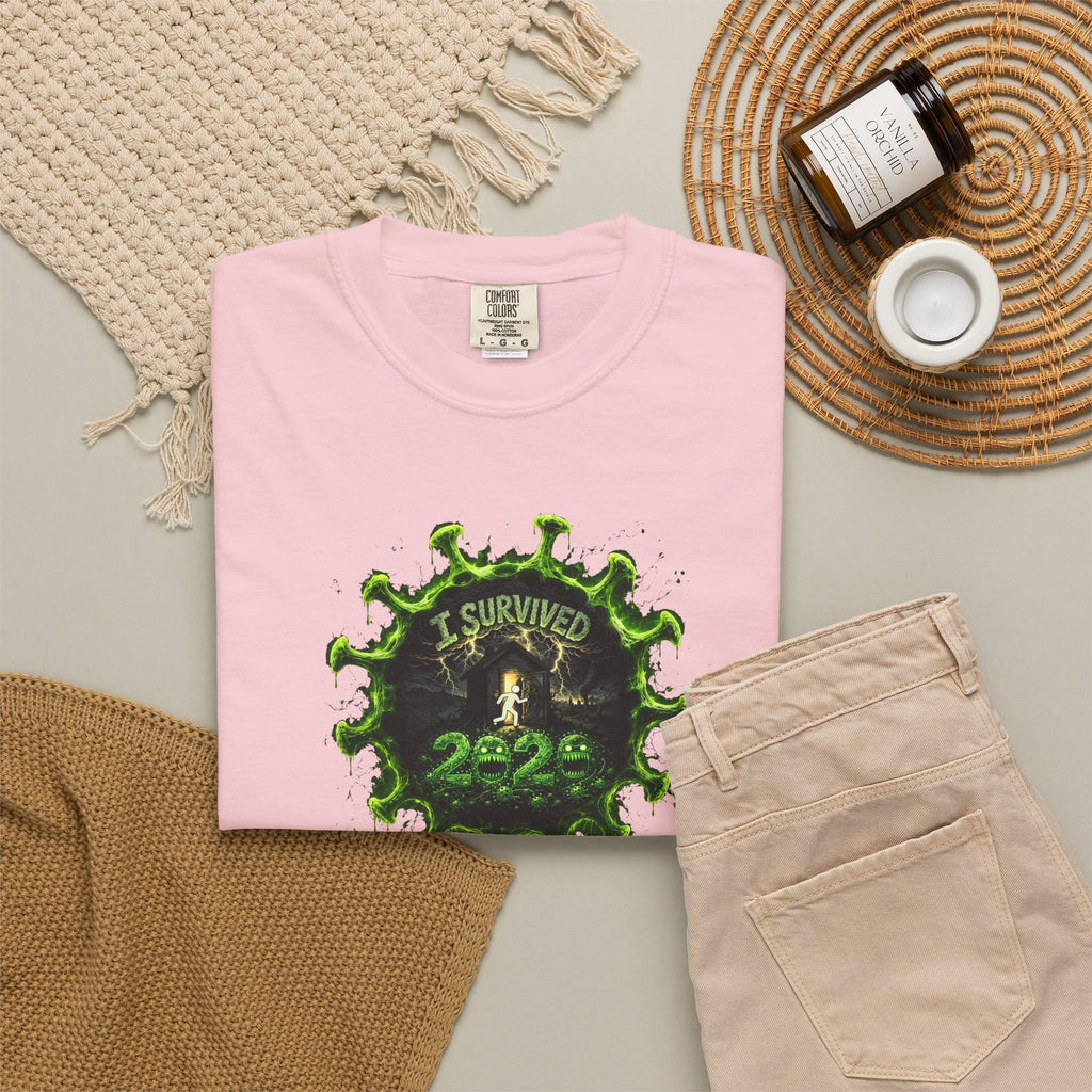 I Survived 2020 —  PANDEMIC S1:E1: Director's Cut "COVID-19: The Coronavirus" Unisex Garment-Dyed T-shirt