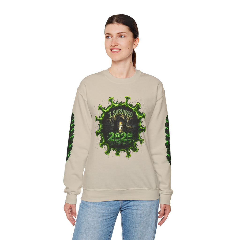 I Survived 2020 — Director's Cut S1:E3 "The Jab!" | Pandemic Edition Unisex Heavy Blend™ Crewneck Sweatshirt