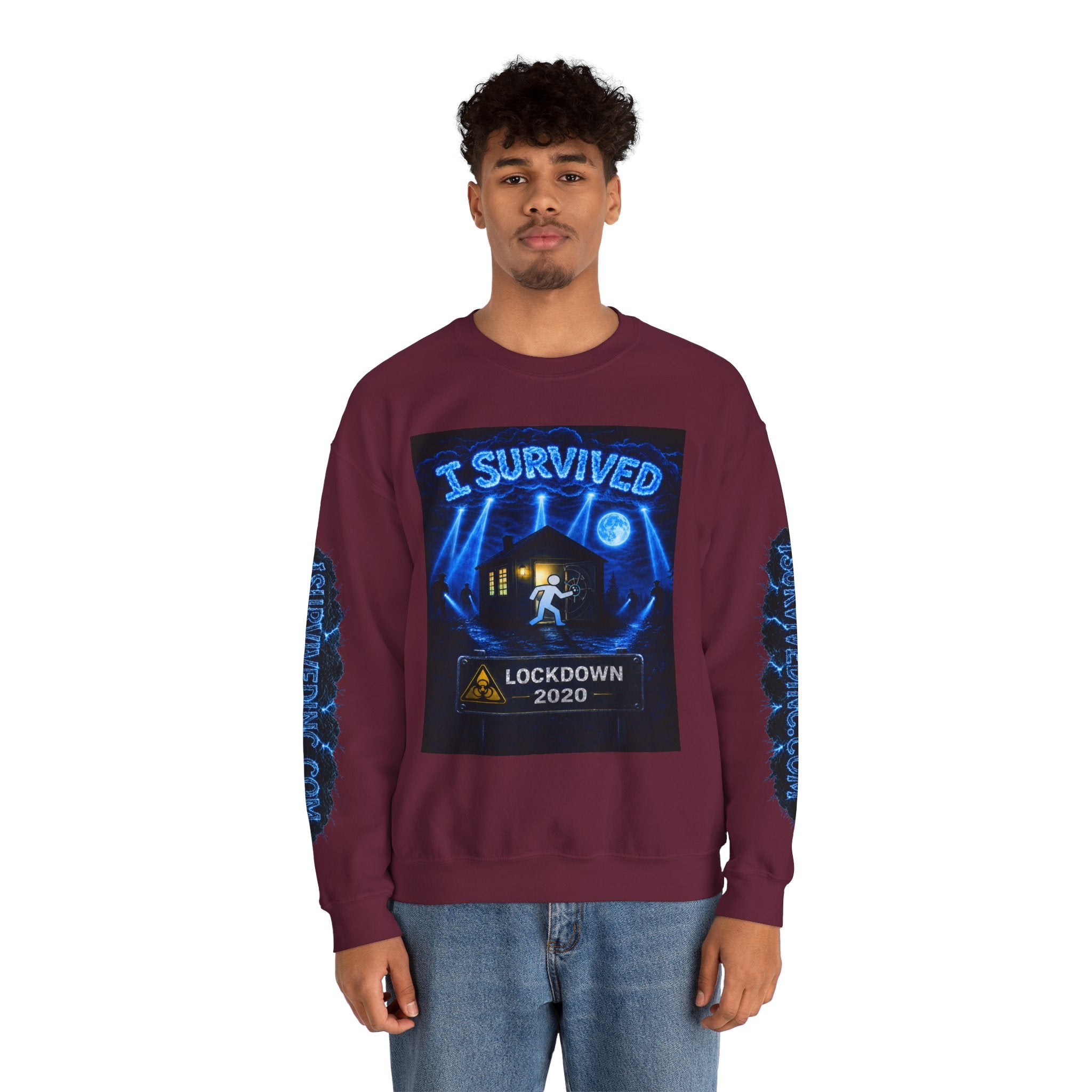 I Survived 2020 — LOCKDOWN S3:E4: "Working From Home" Unisex Heavy Blend™ Crewneck Sweatshirt