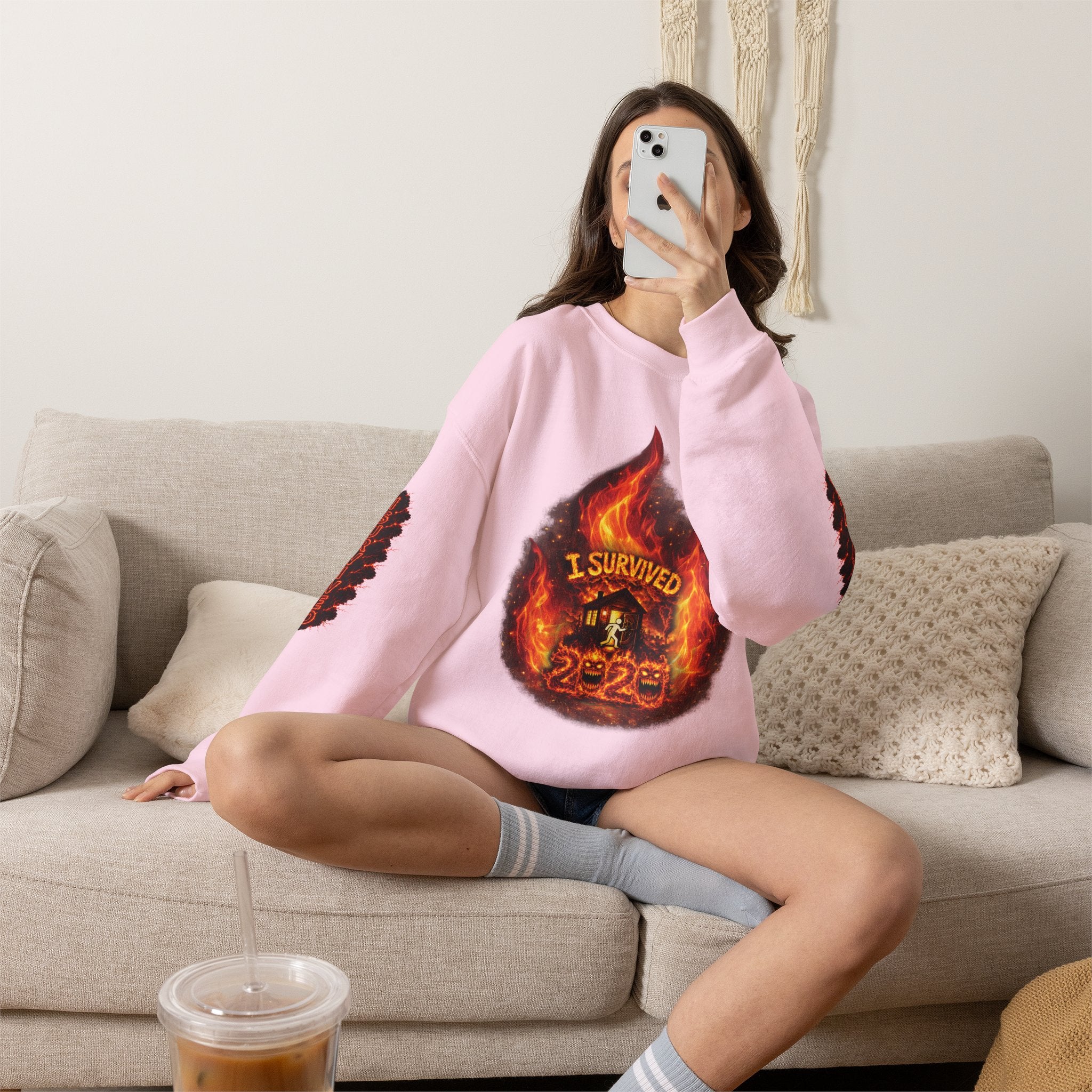 I Survived 2020 — Director's Cut S2:E1 "Berry Creek" | Wildfire Edition Memorial Unisex Heavy Blend™ Crewneck Sweatshirt