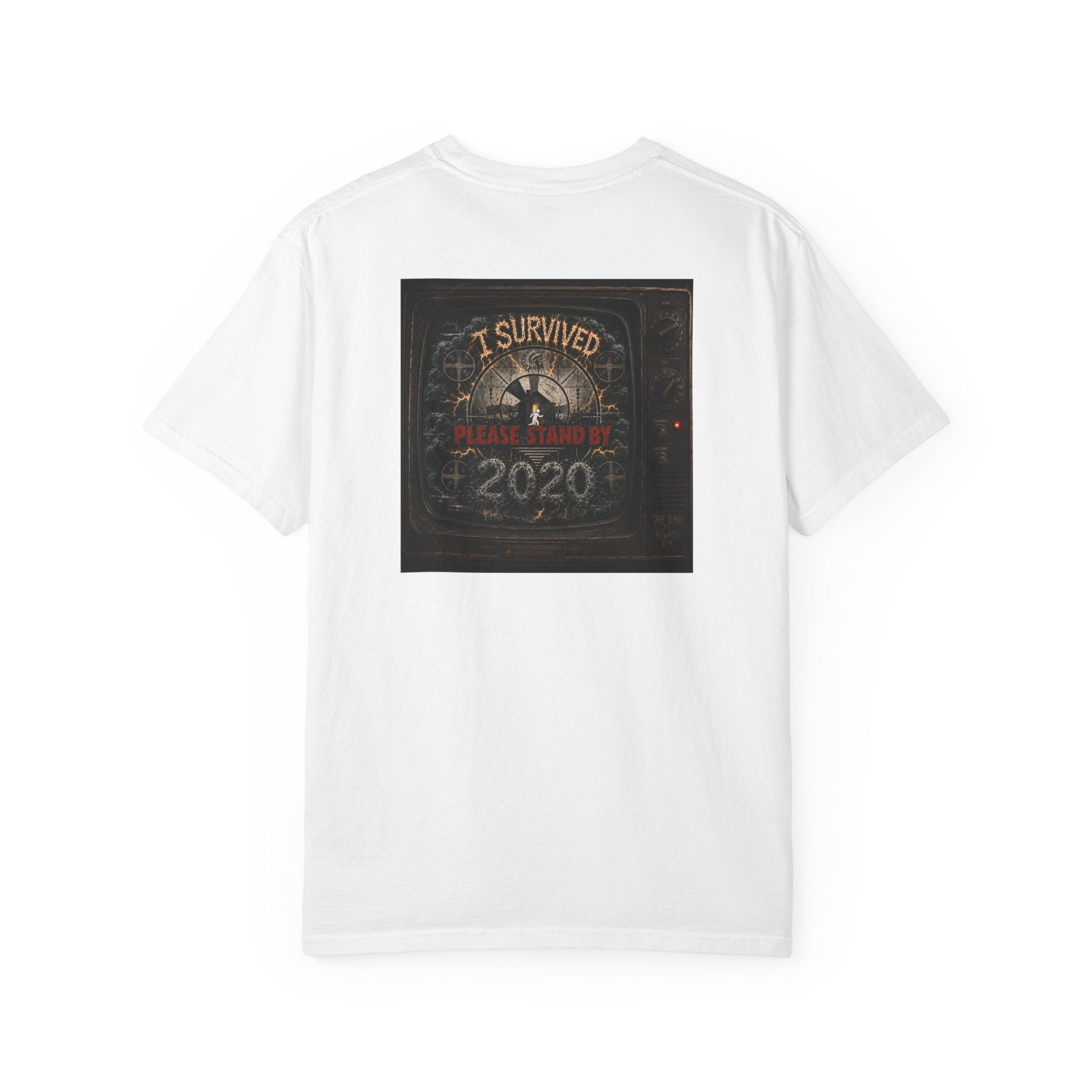 I Survived 2020 — "Please Stand By" Test Pattern Tee Summer Premier Unisex Garment-Dyed T-shirt