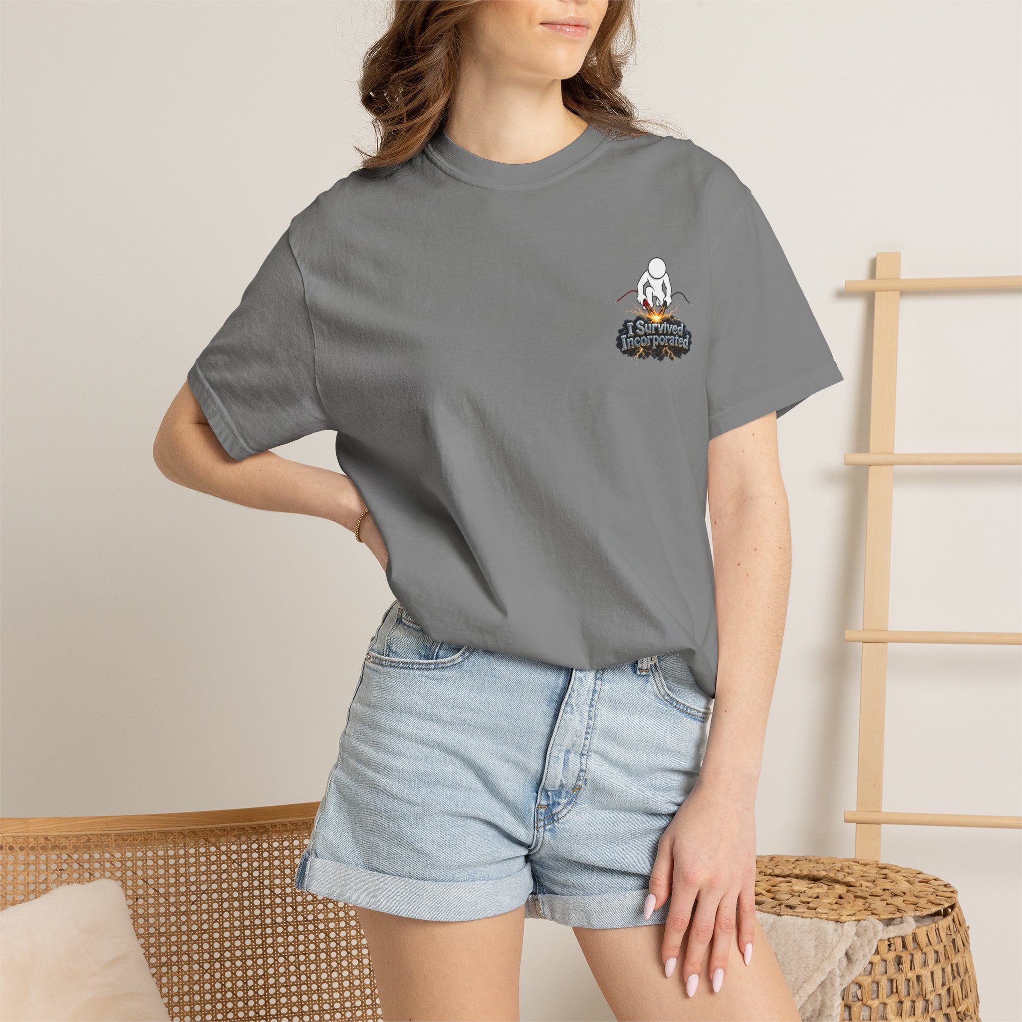 I Survived 2020 — "Please Stand By" Test Pattern Tee Summer Premier Unisex Garment-Dyed T-shirt