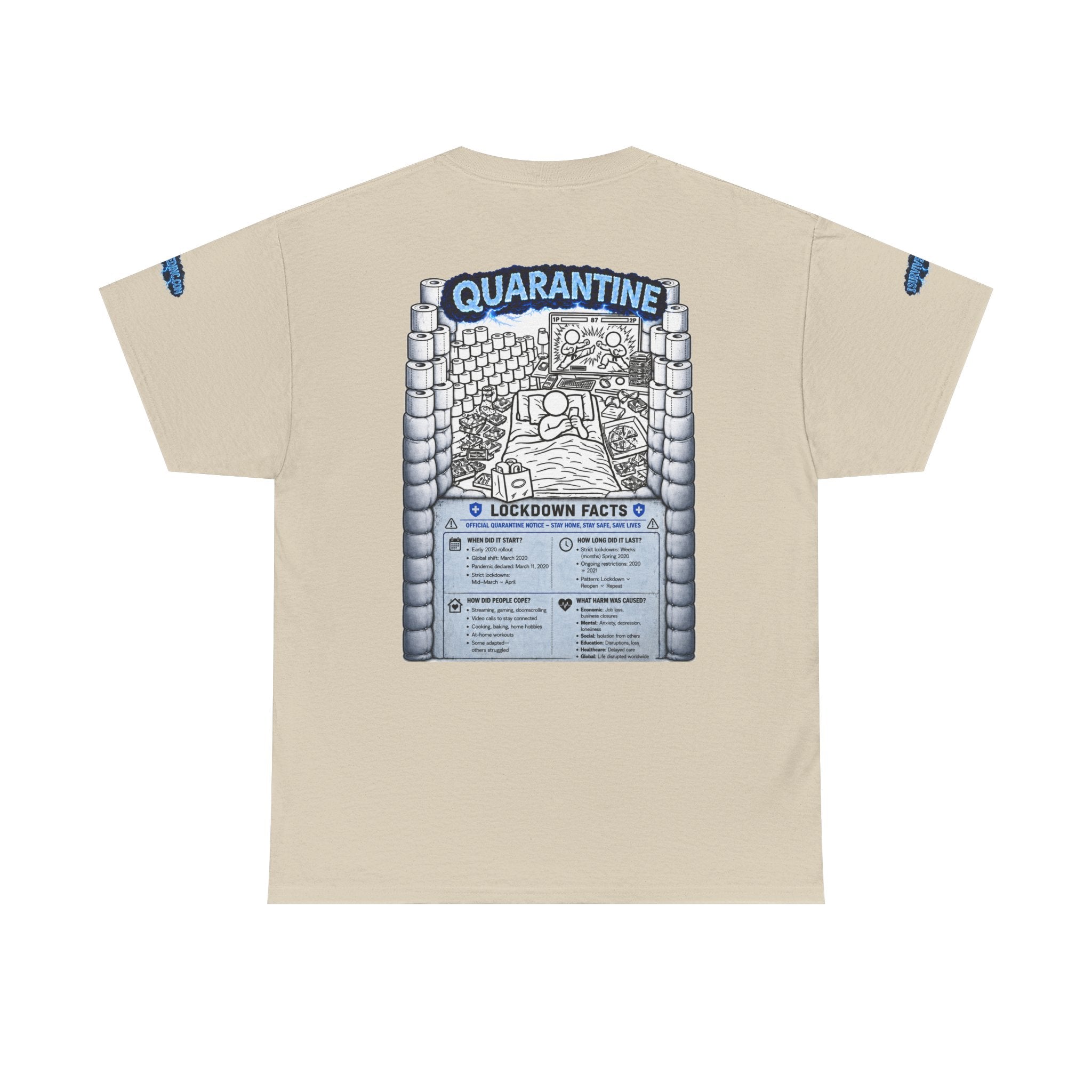 I Survived 2020 — LOCKDOWN S3:E1: Director's Cut Special Edition "Quarantine" Unisex Heavy Cotton Tee