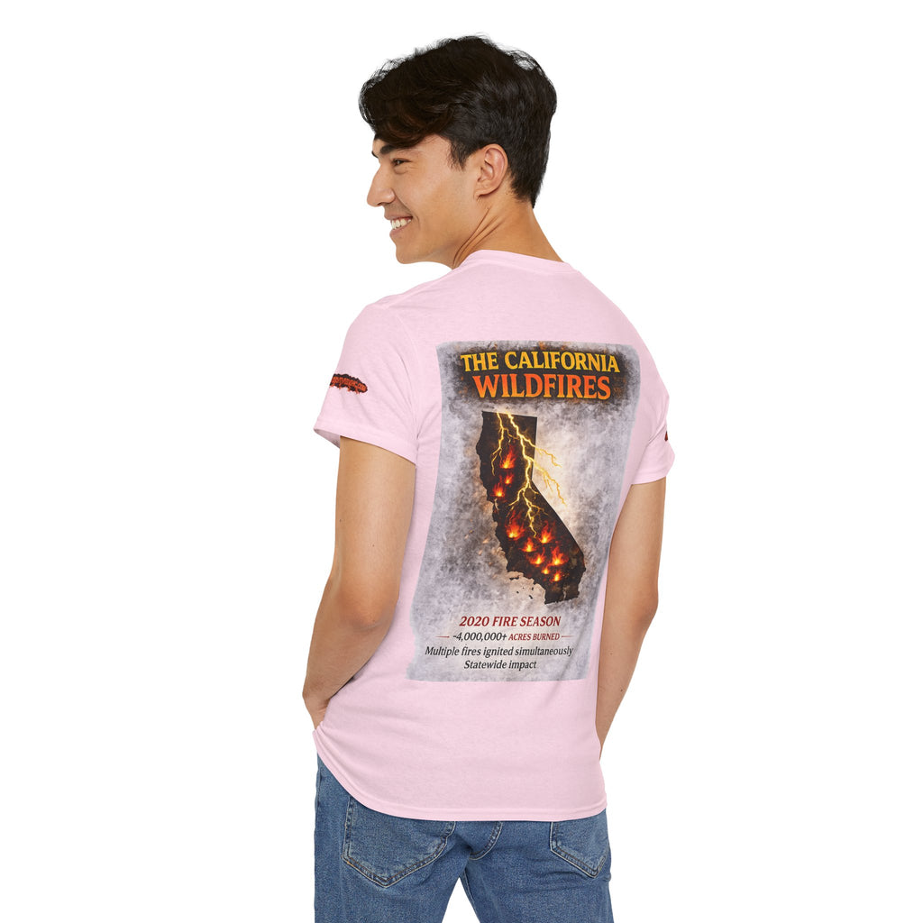 I Survived 2020 —  WILDFIRES S2:E3: Director's Cut Special Edition "The California Wildfires" Memorial Unisex Heavy Cotton Tee