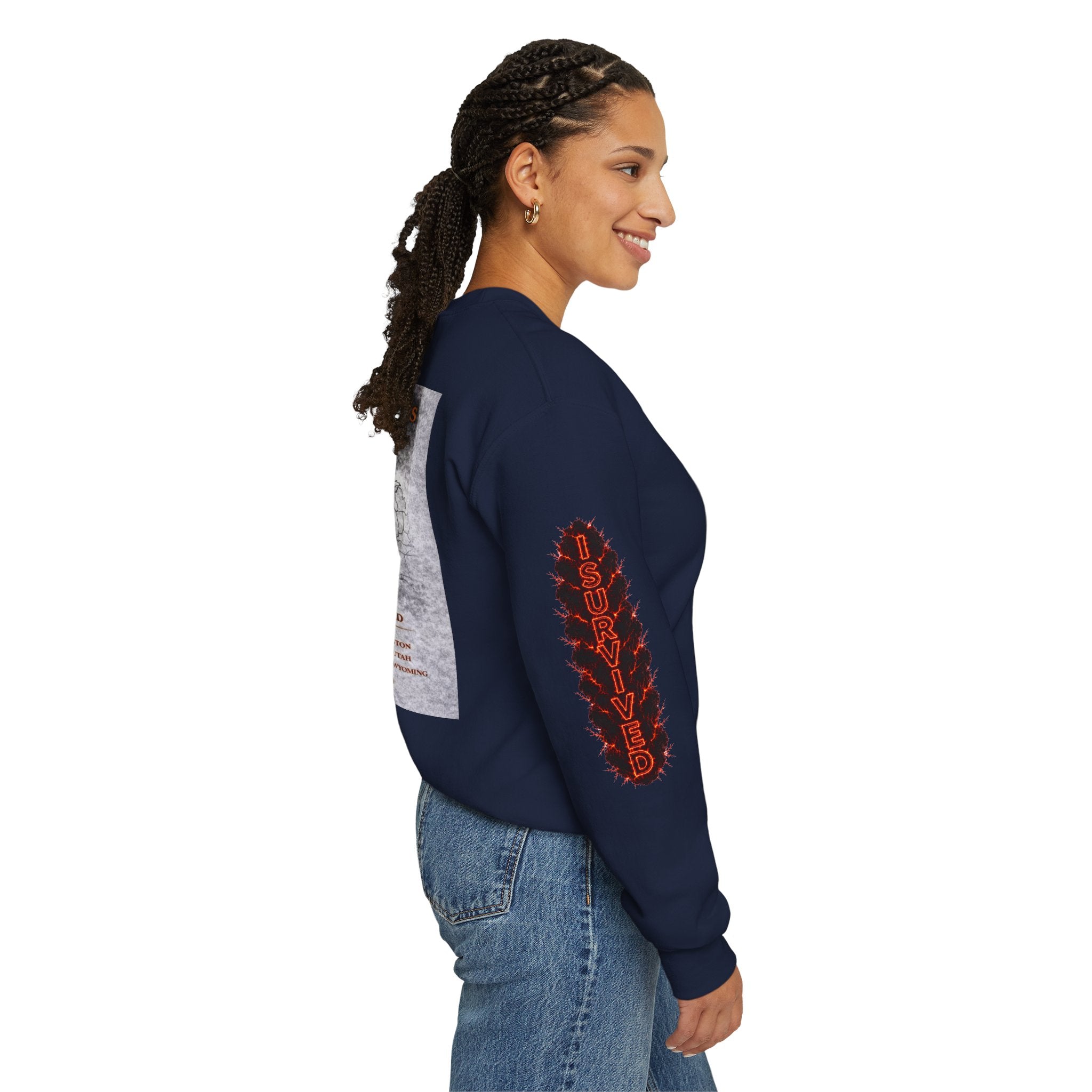 I Survived 2020 — Director's Cut S2:E4 "Western U.S. Wildfire Season" | Mid-Season Finale Pt. 1 | Wildfire Edition Memorial Unisex Heavy Blend™ Crewneck Sweatshirt