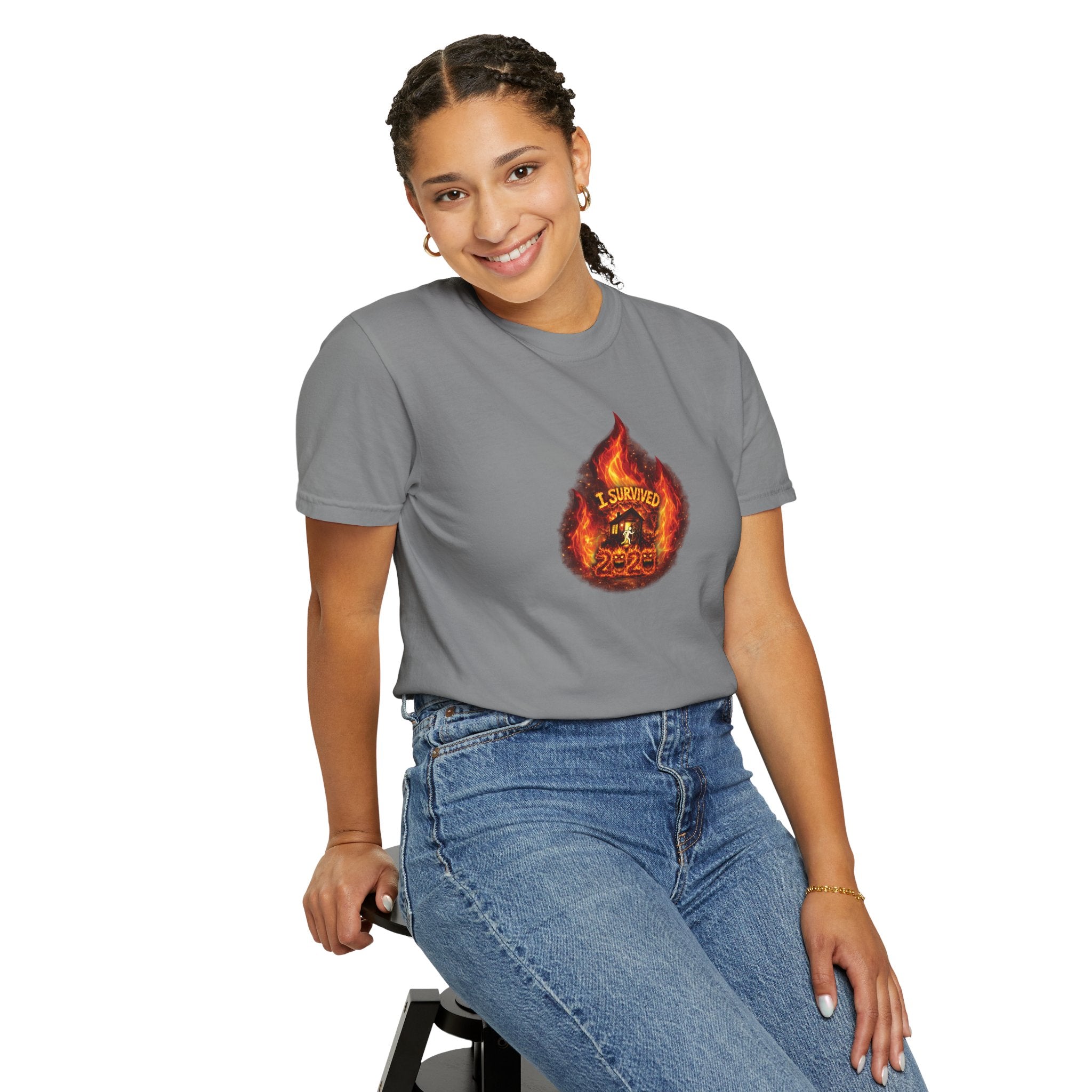 I Survived 2020 — WILDFIRES S2:E4: Director's Cut "Western U.S. Wildfire Season" Memorial Unisex Garment-Dyed T-shirt