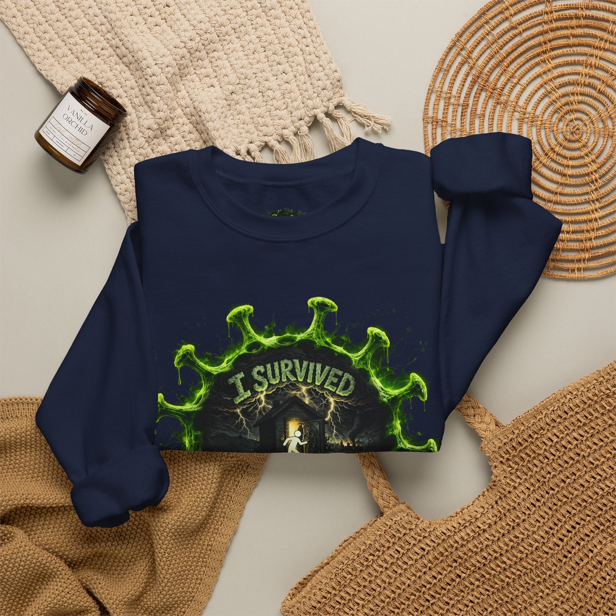 I Survived 2020 — Director's Cut S1:E3 "The Jab!" | Pandemic Edition Unisex Heavy Blend™ Crewneck Sweatshirt