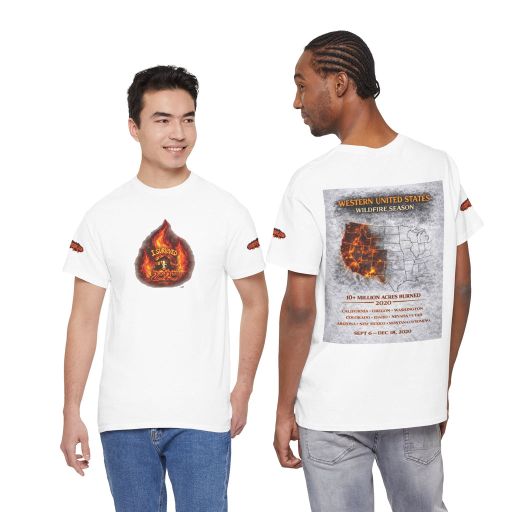 I Survived 2020 —  WILDFIRES S2:E4: Director's Cut Special Edition "Western U.S. Wildfire Season" Memorial Unisex Heavy Cotton Tee